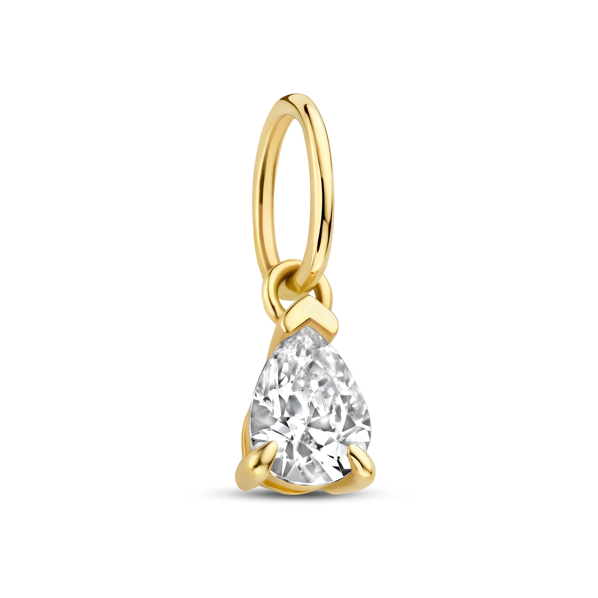 Le Marais Teardrop Zirconia 14 karat gold charm - Image 5