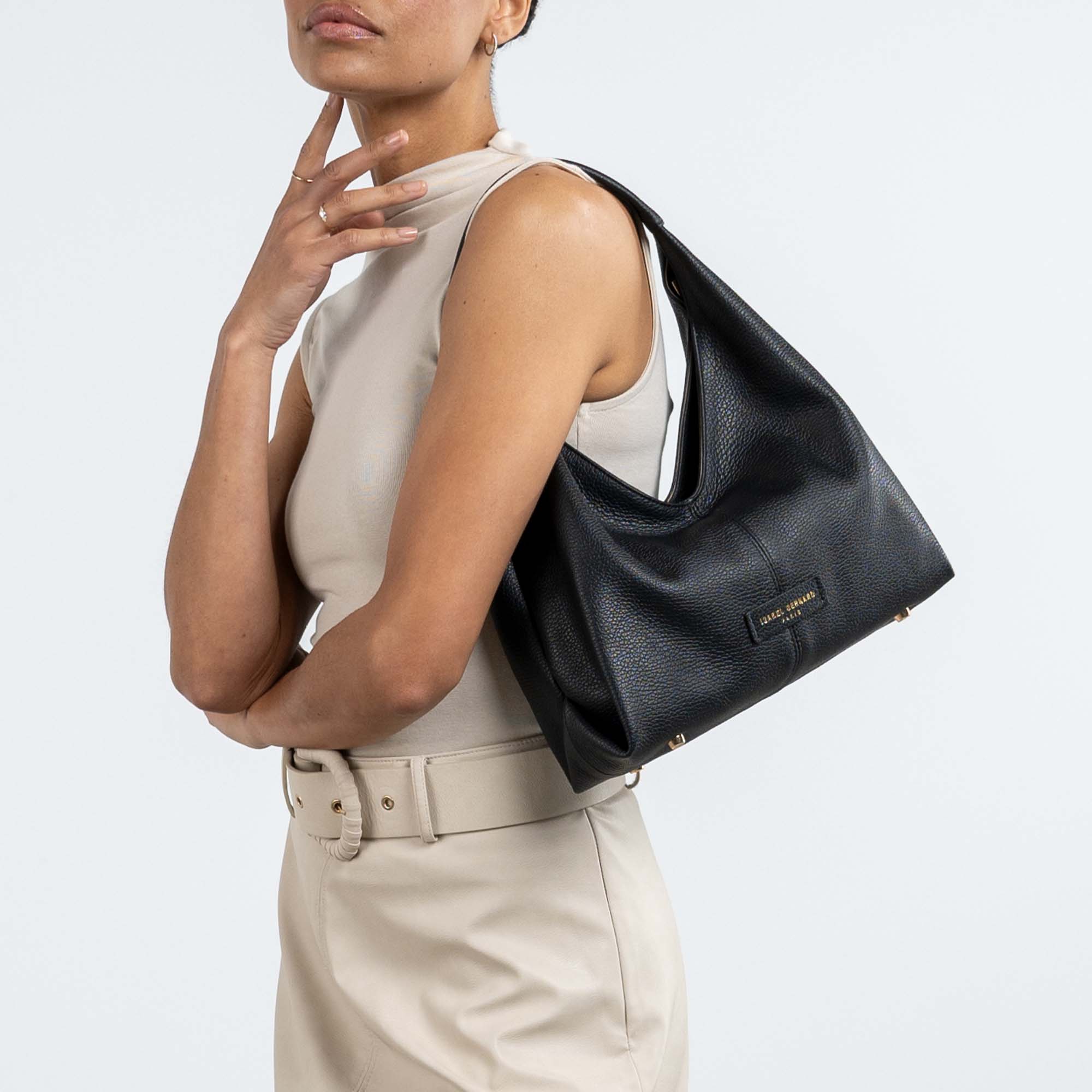 Honoré Grace mini black calfskin leather handbag - Image 3