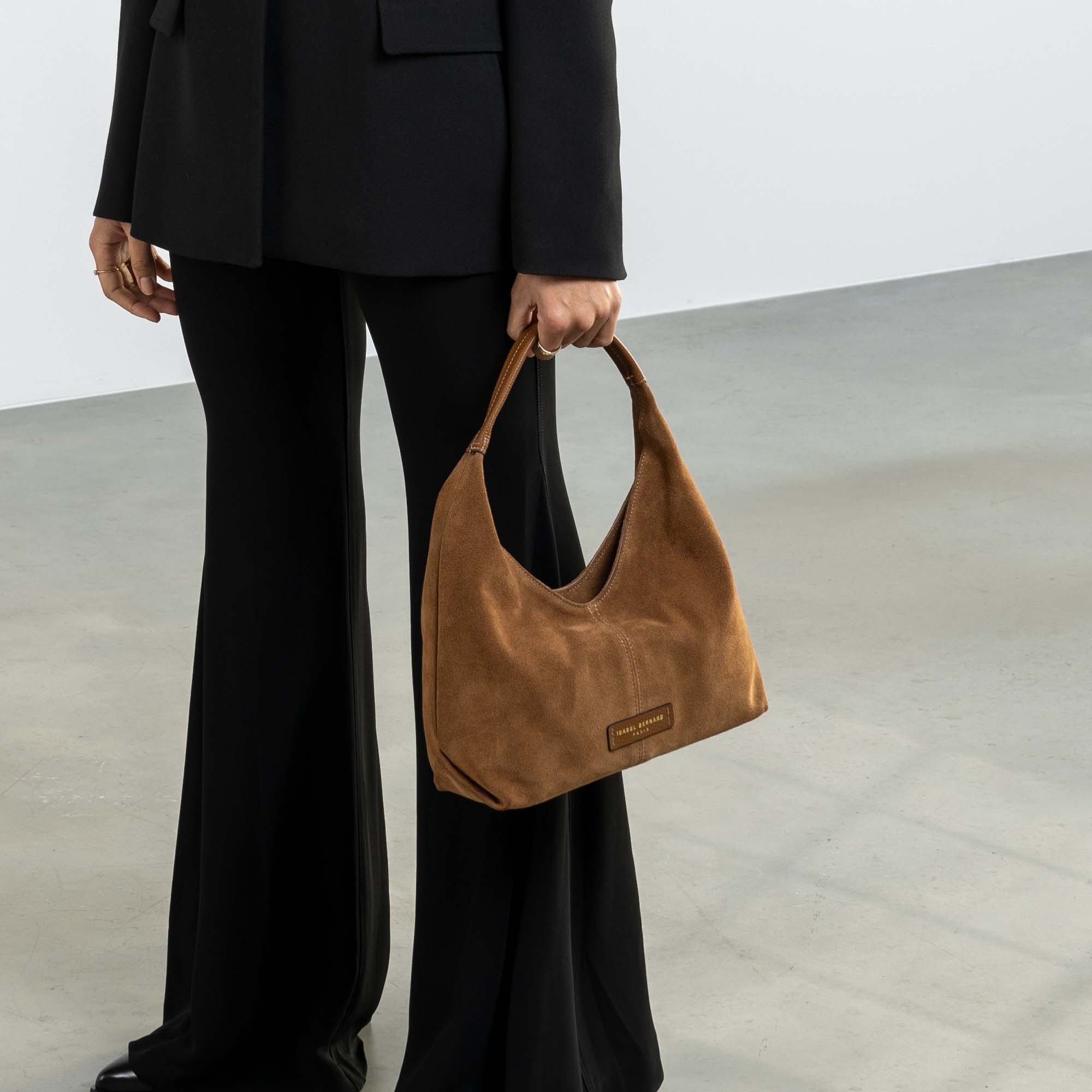 Honoré Grace mini brown suede handbag - Image 2