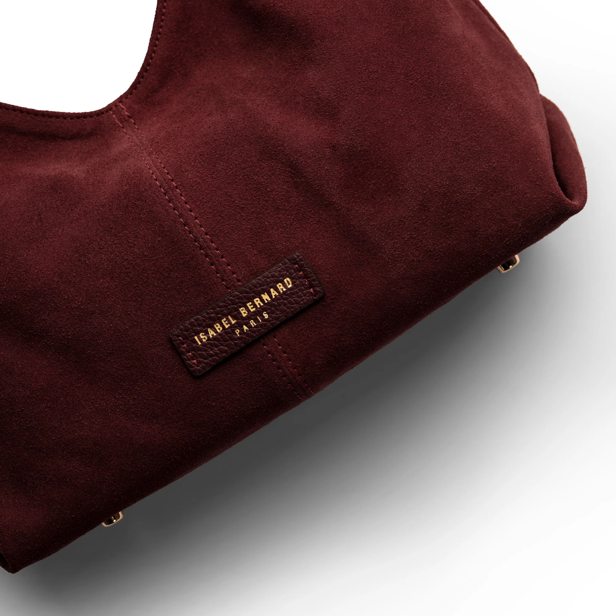 Honoré Grace mini bordeaux red suede handbag - Image 8