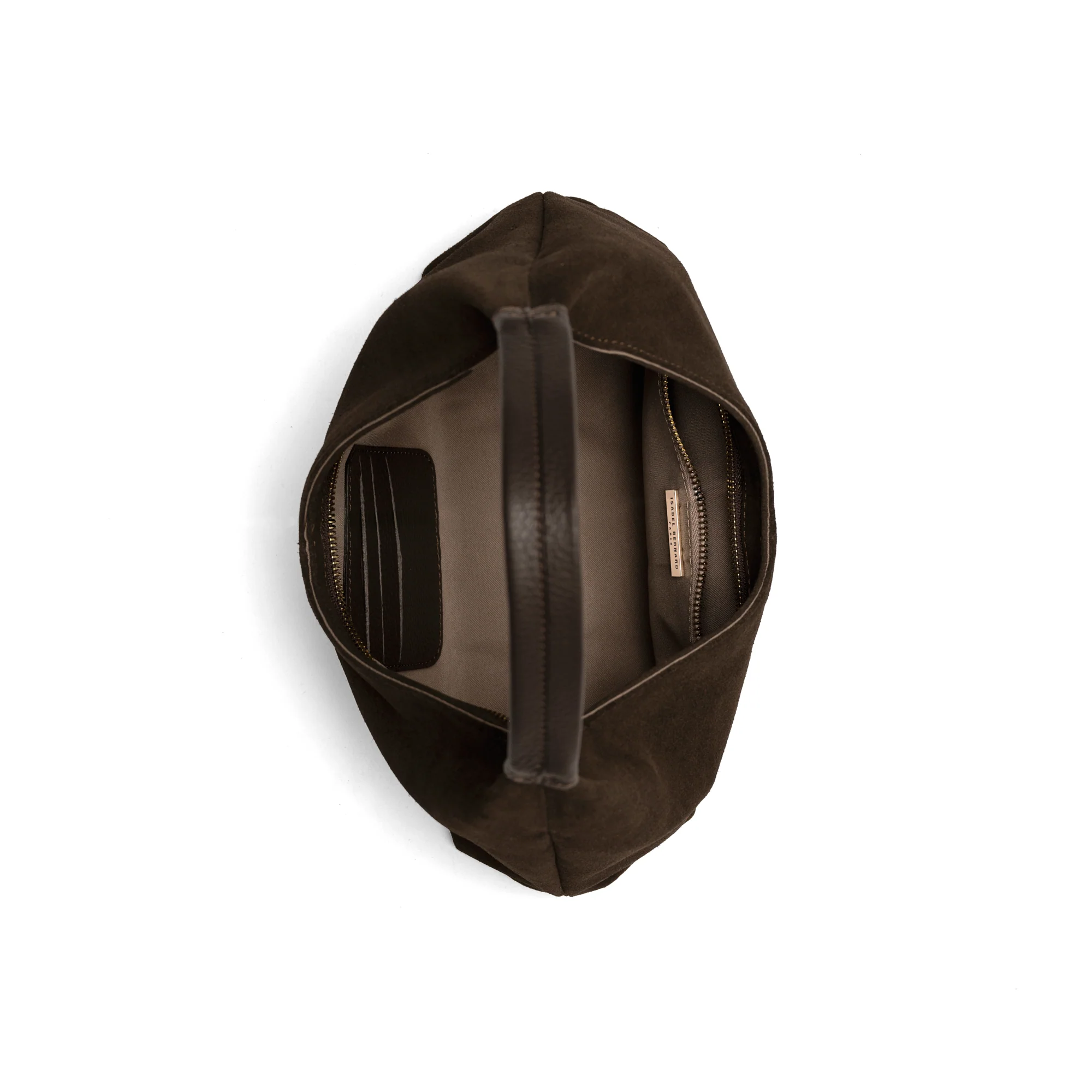 Honoré Grace mini dark brown suede handbag - Image 6