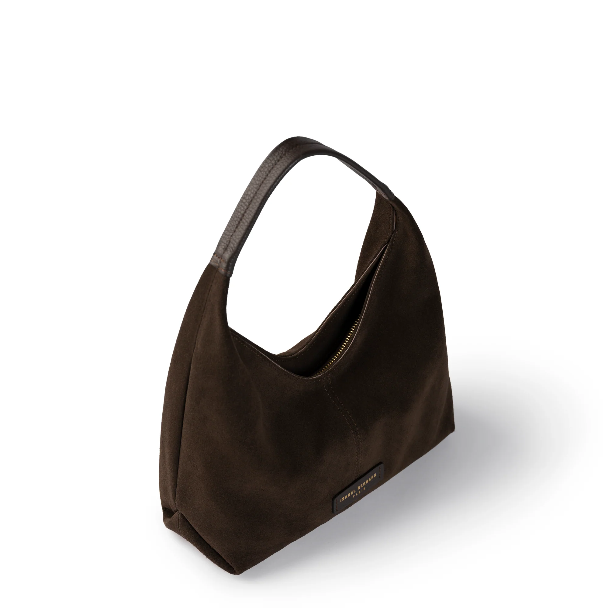 Honoré Grace mini dark brown suede handbag - Image 7