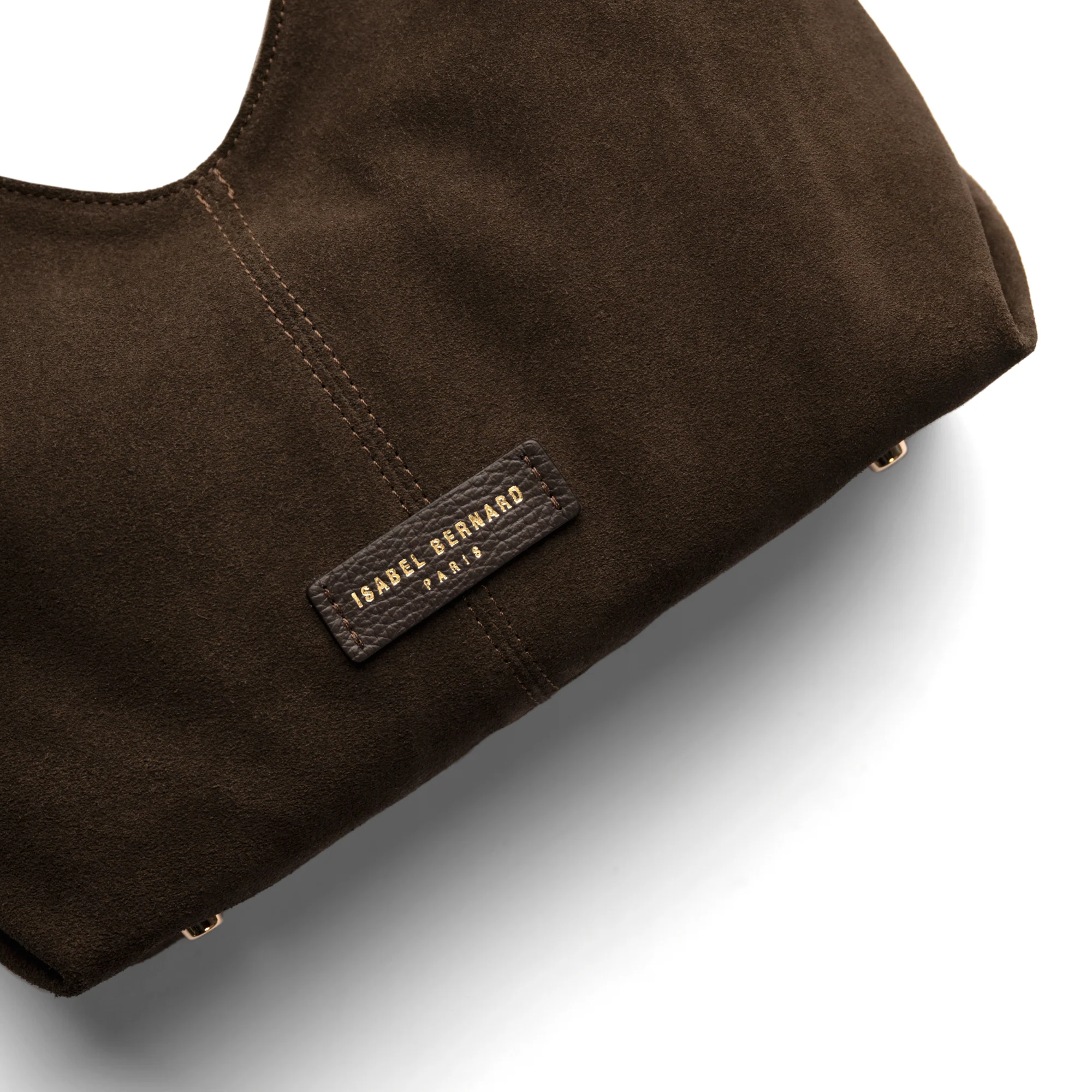 Honoré Grace mini dark brown suede handbag - Image 8