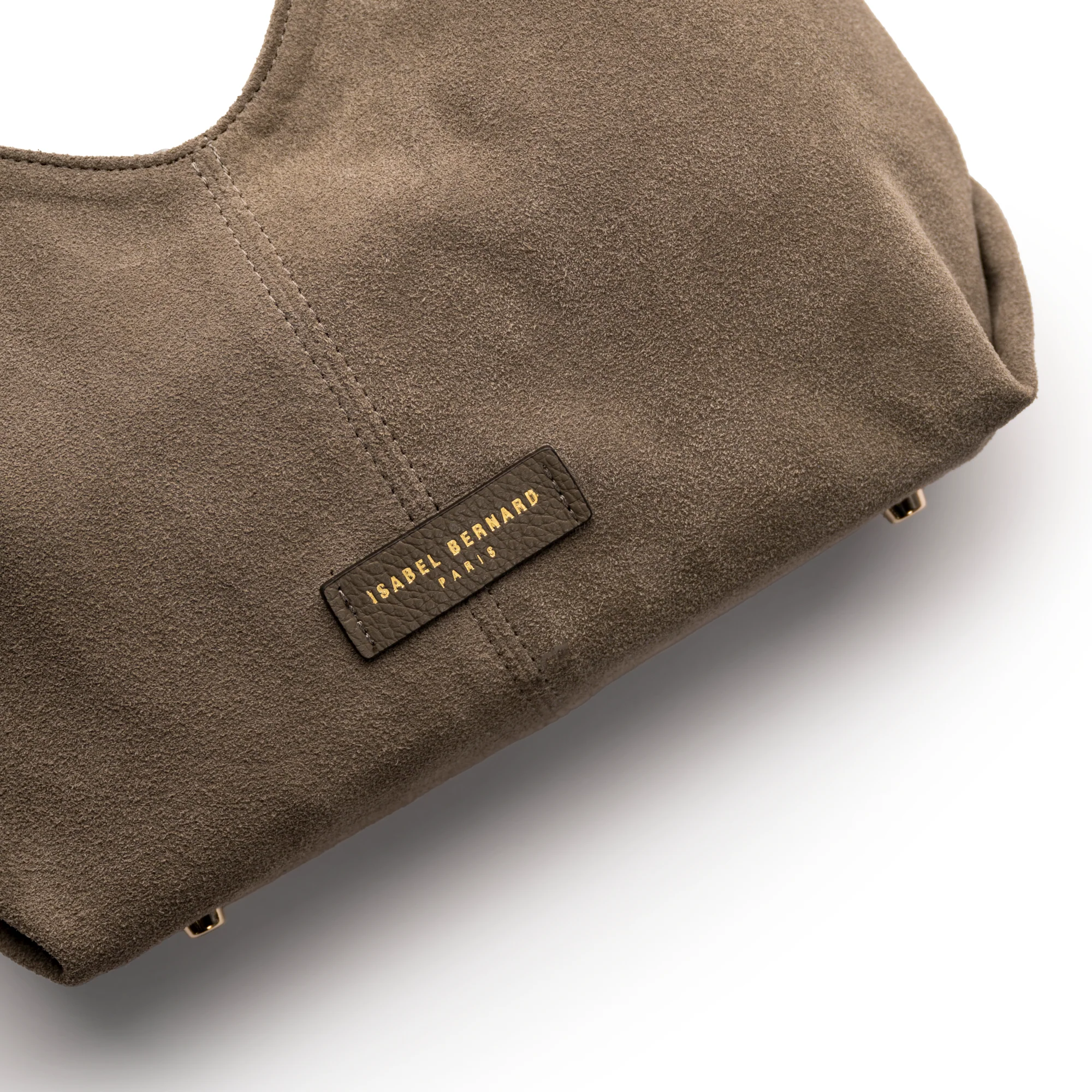 Honoré Grace mini taupe suede handbag - Image 8