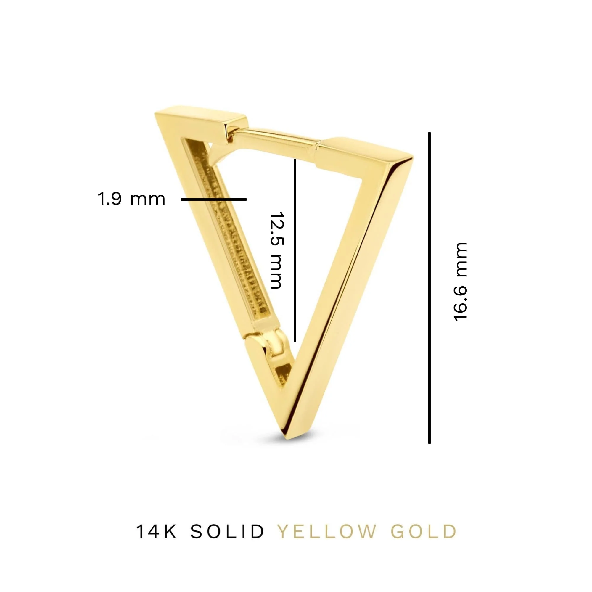 Monceau Jolie 14 karat gold triangle earrings - Image 4