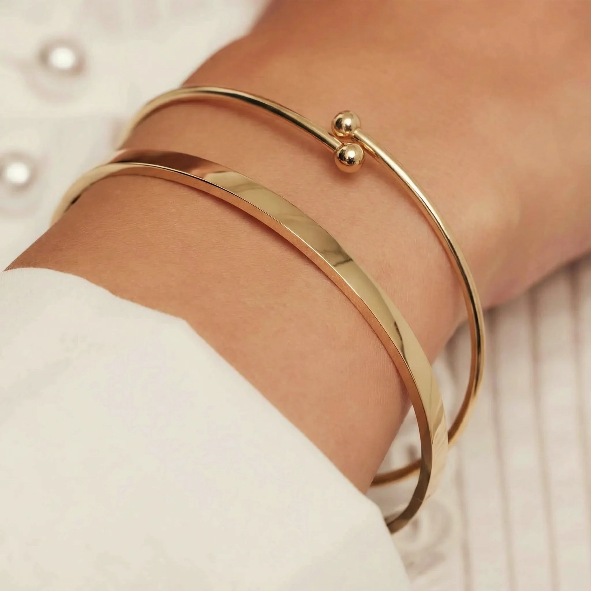 Monceau Mirell 14-carat gold bangle - Image 3