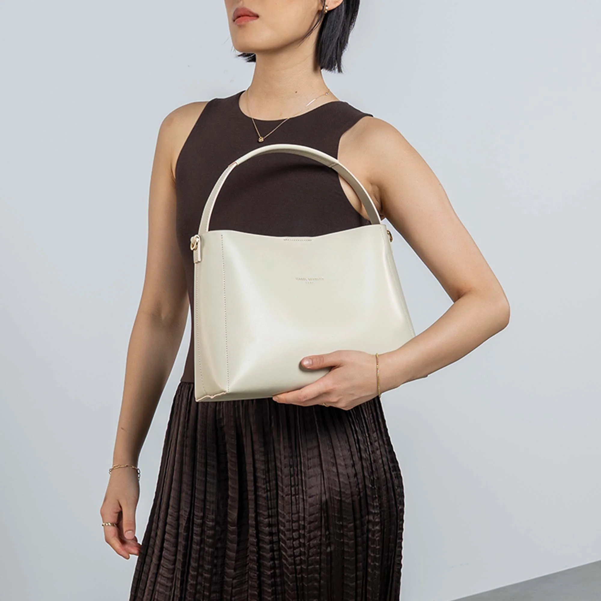 Montmartre Béatrice creme vegetable tanned leather handbag - Image 2