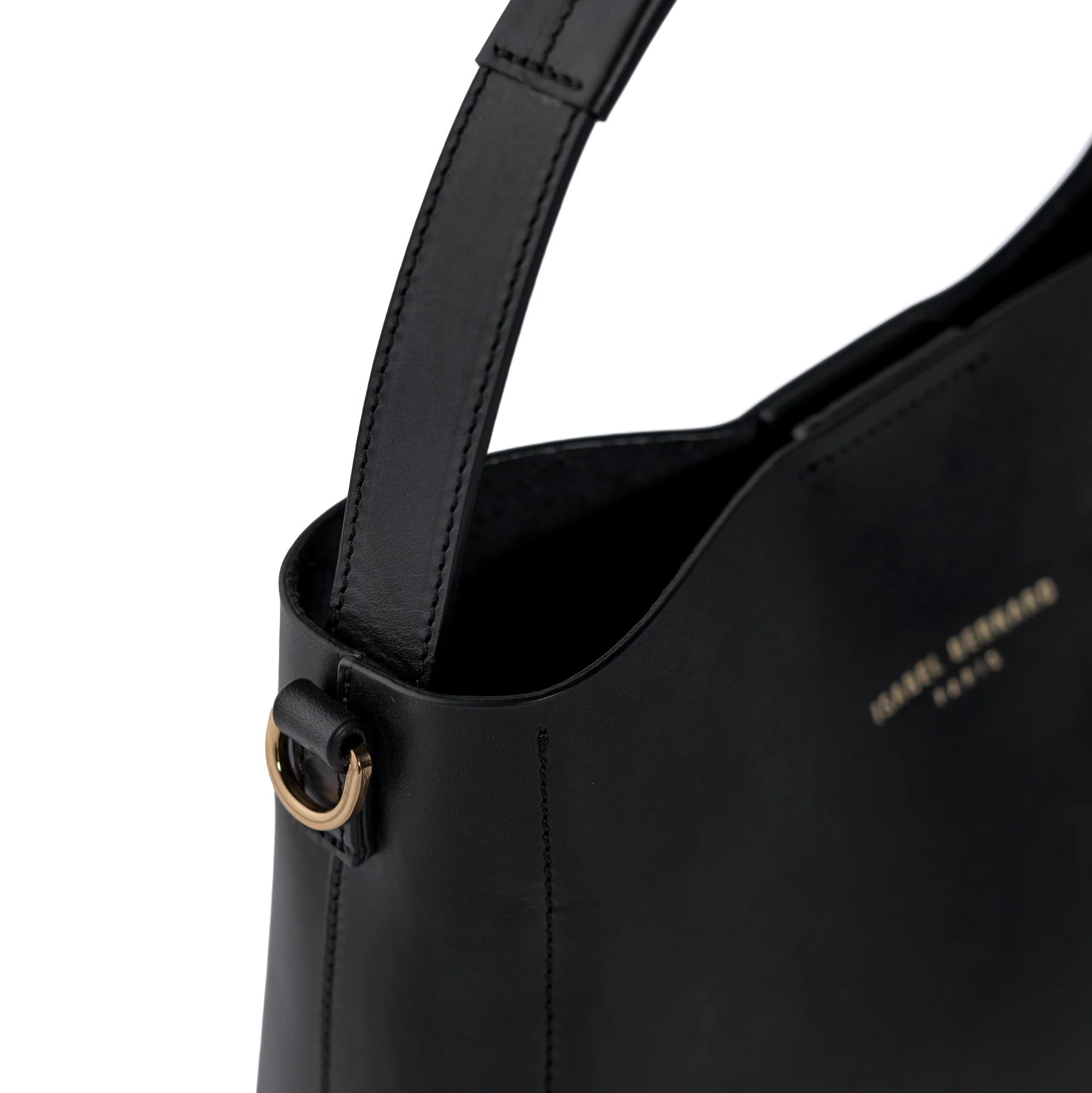 Montmartre Béatrice Midi black vegetable tanned leather handbag - Image 6