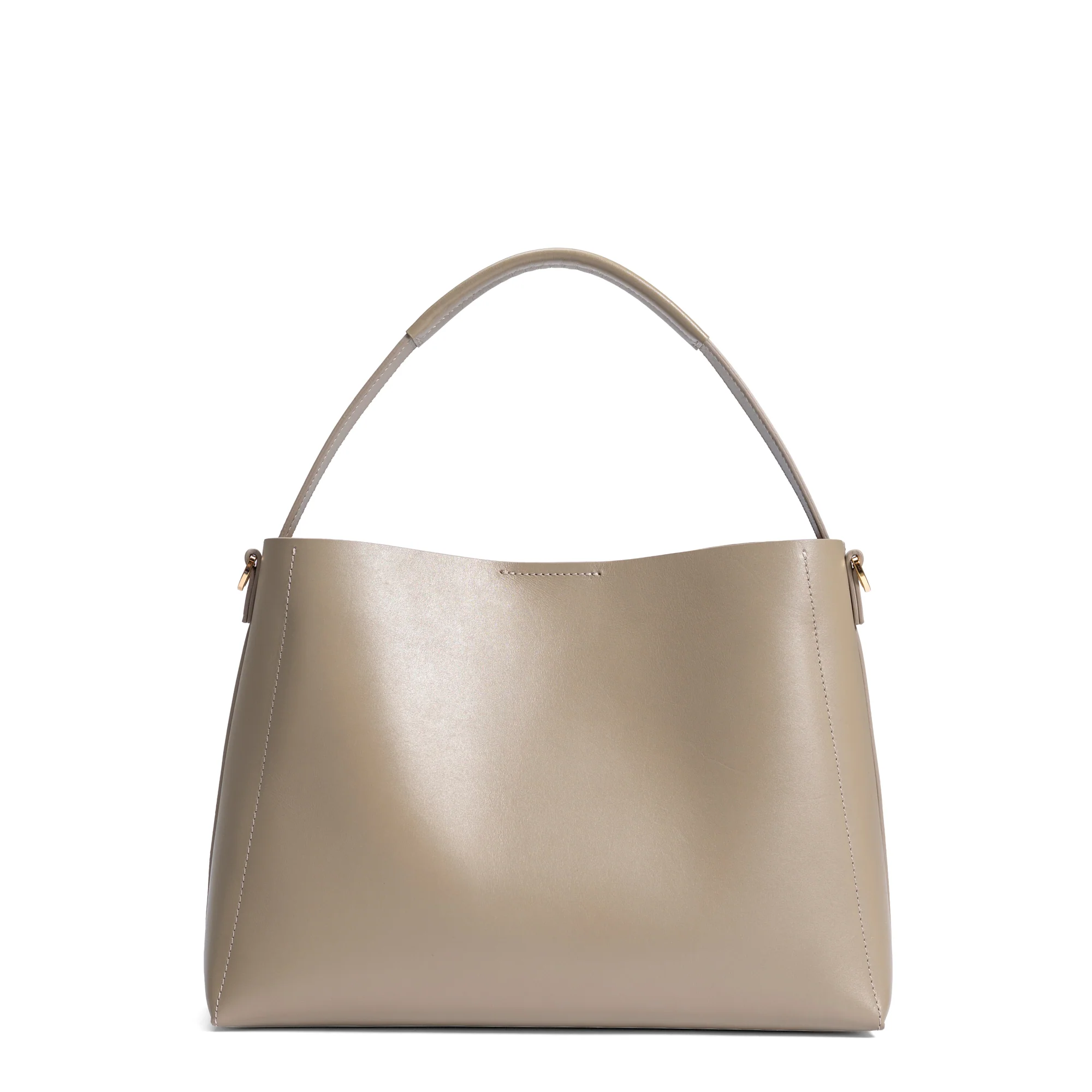 Montmartre Béatrice taupe vegetable tanned leather handbag - Image 5