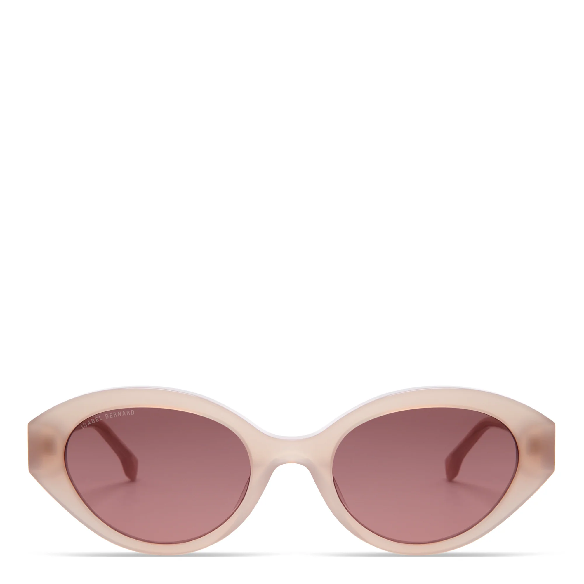 La Villette Rosaire soft pink oval sunglasses with pink lenses - Image 5
