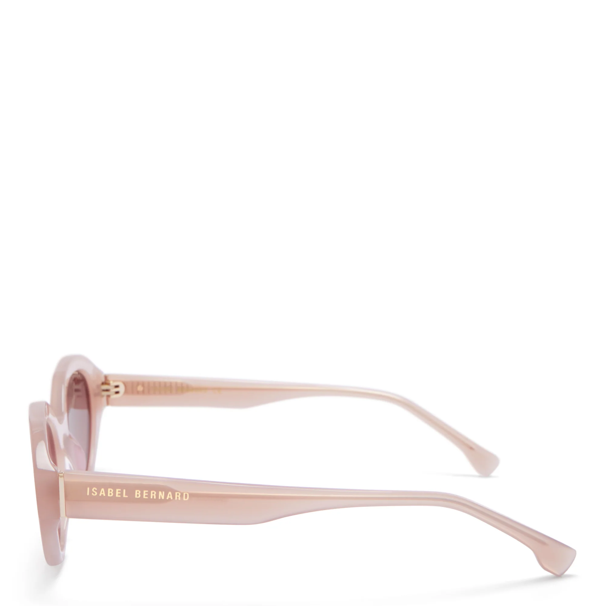 La Villette Rosaire soft pink oval sunglasses with pink lenses - Image 6