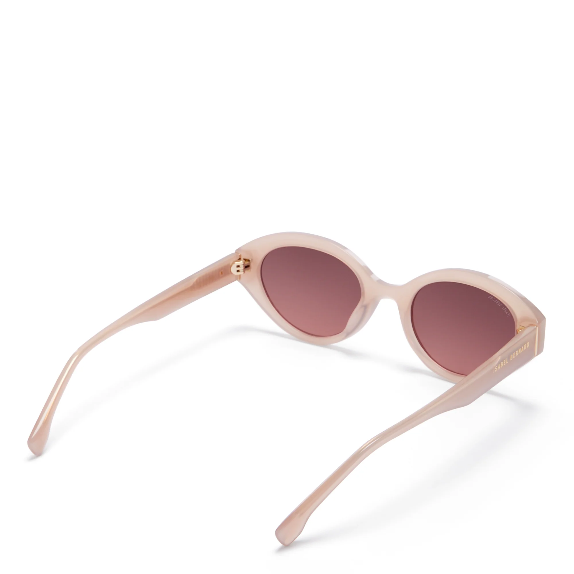 La Villette Rosaire soft pink oval sunglasses with pink lenses - Image 7
