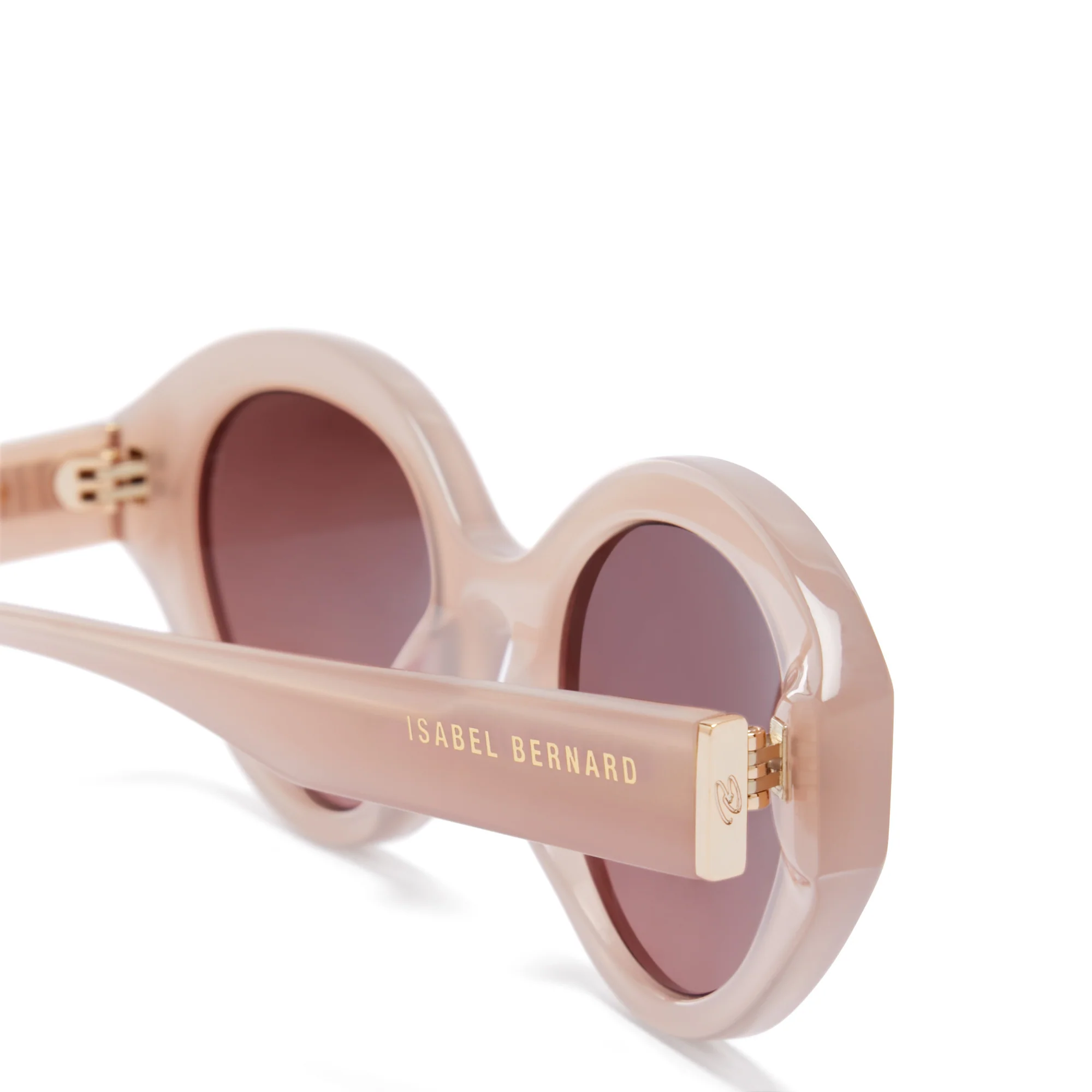 La Villette Rosaire soft pink oval sunglasses with pink lenses - Image 8
