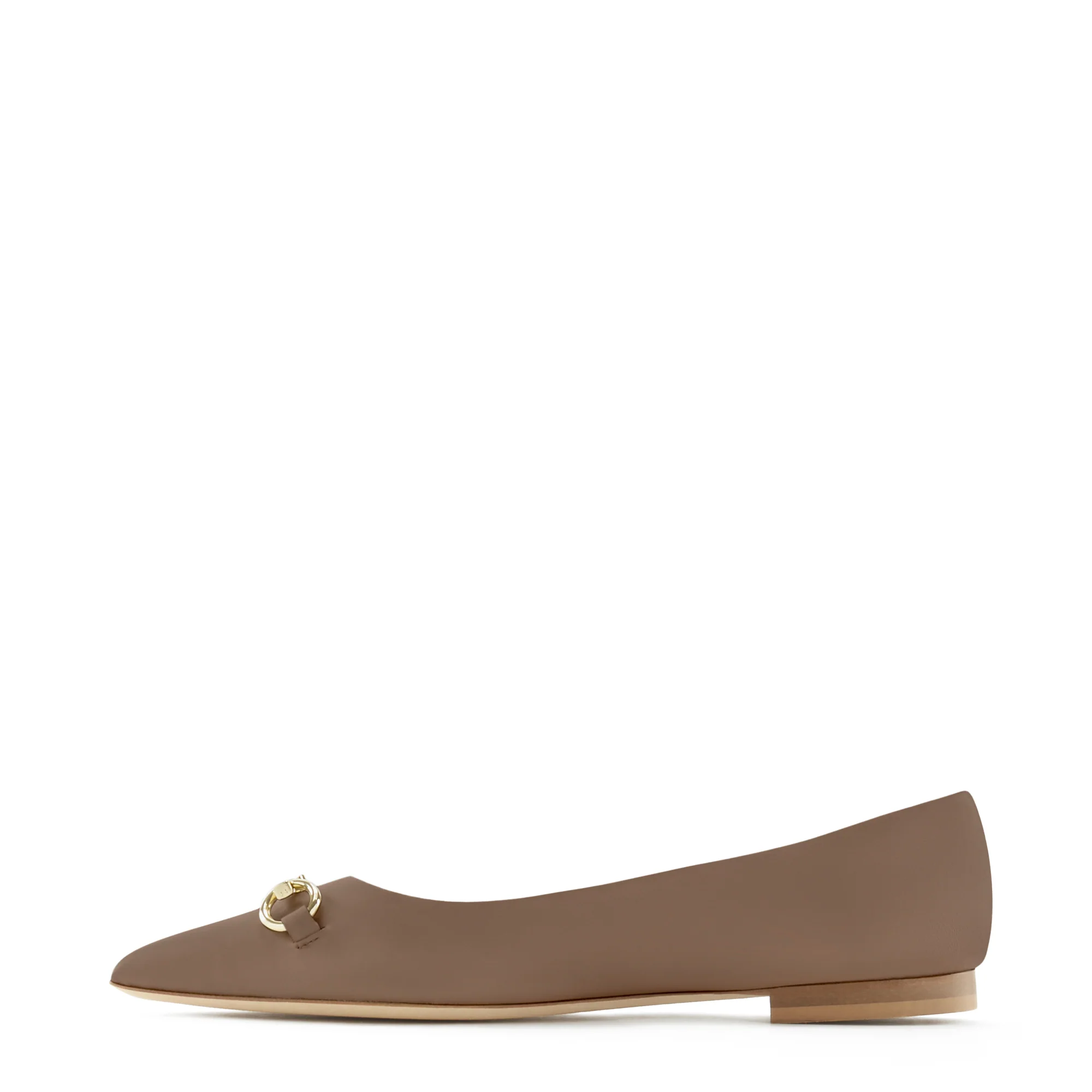 Vendôme Elita taupe calfskin leather ballerinas - Image 4