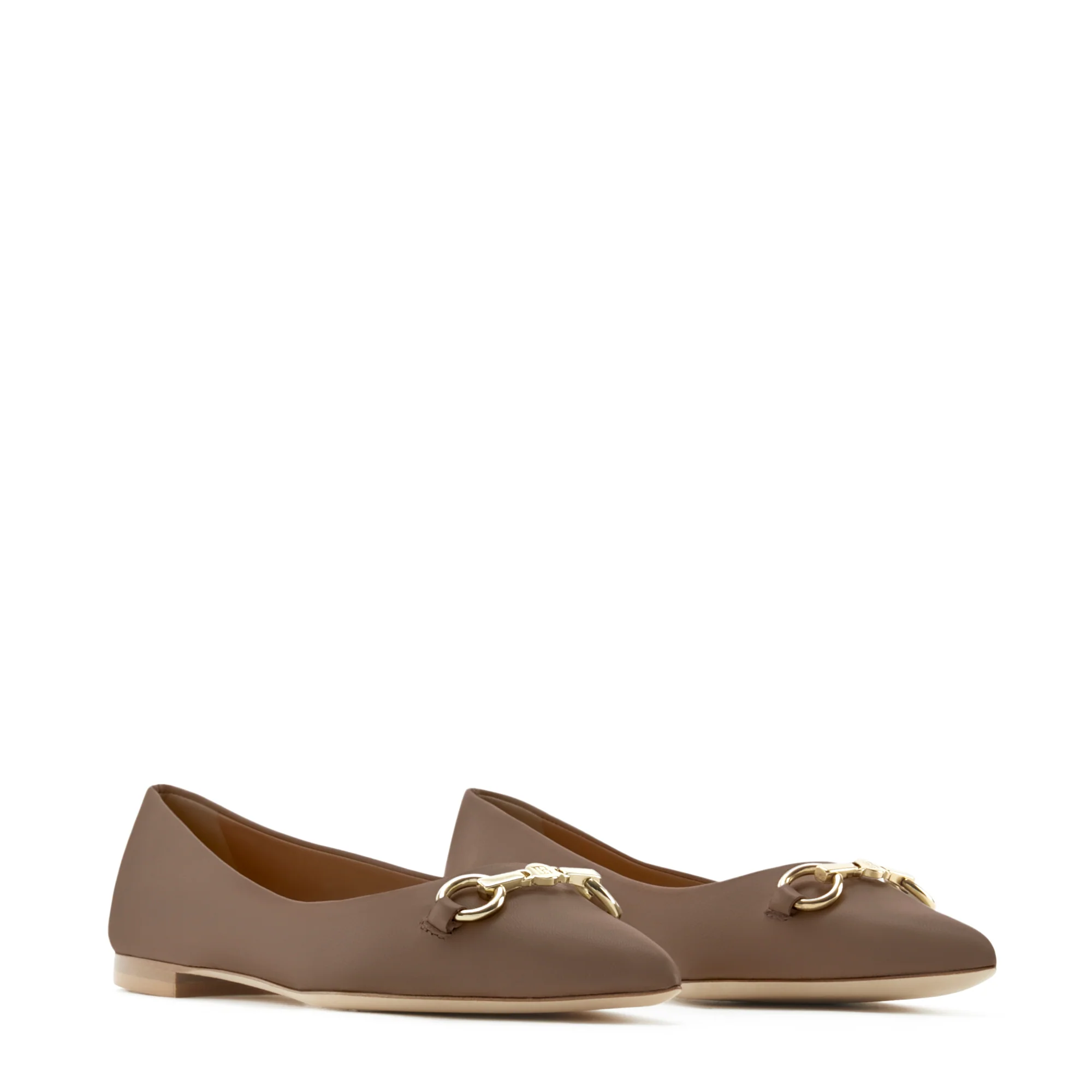 Vendôme Elita taupe calfskin leather ballerinas - Image 5