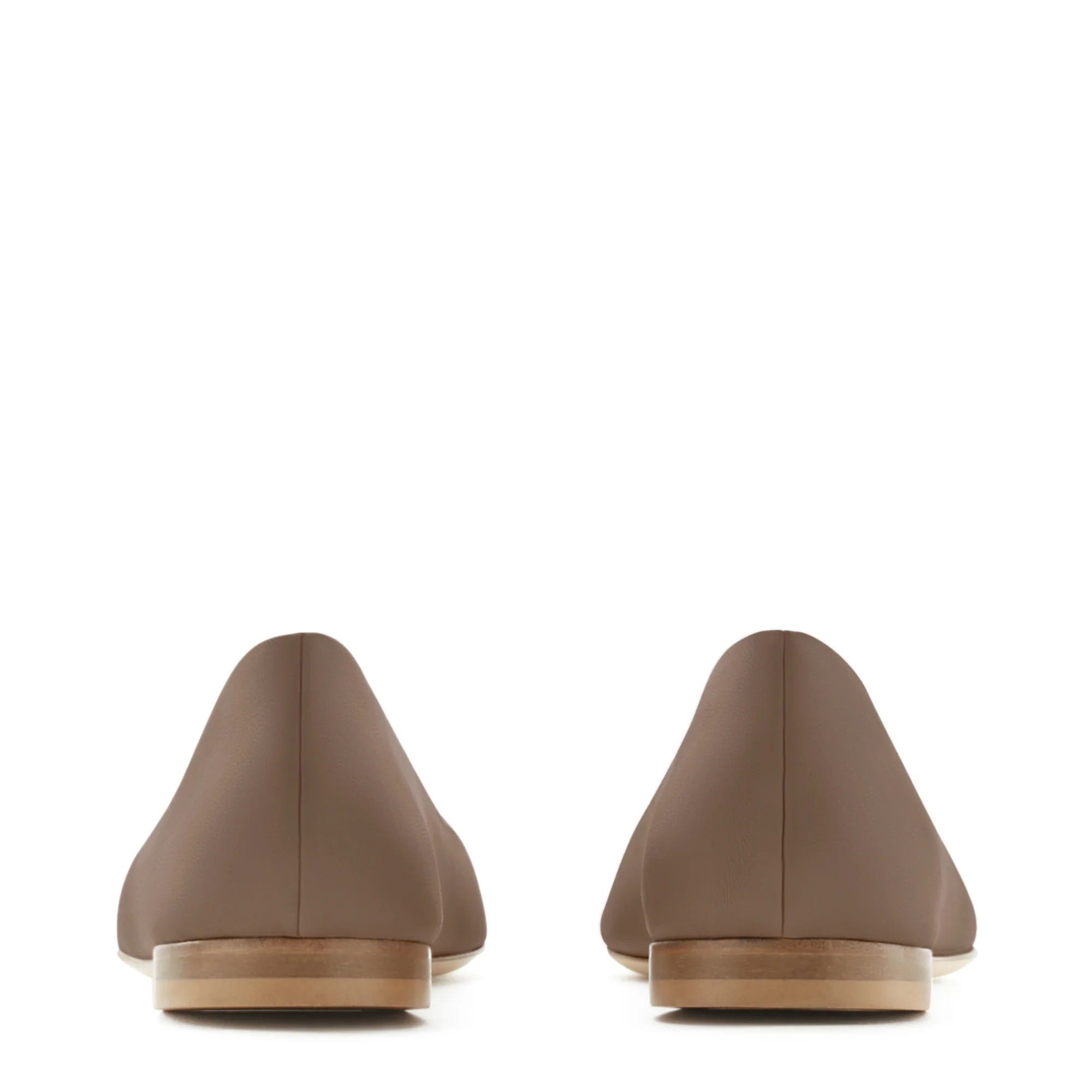 Vendôme Elita taupe calfskin leather ballerinas - Image 6