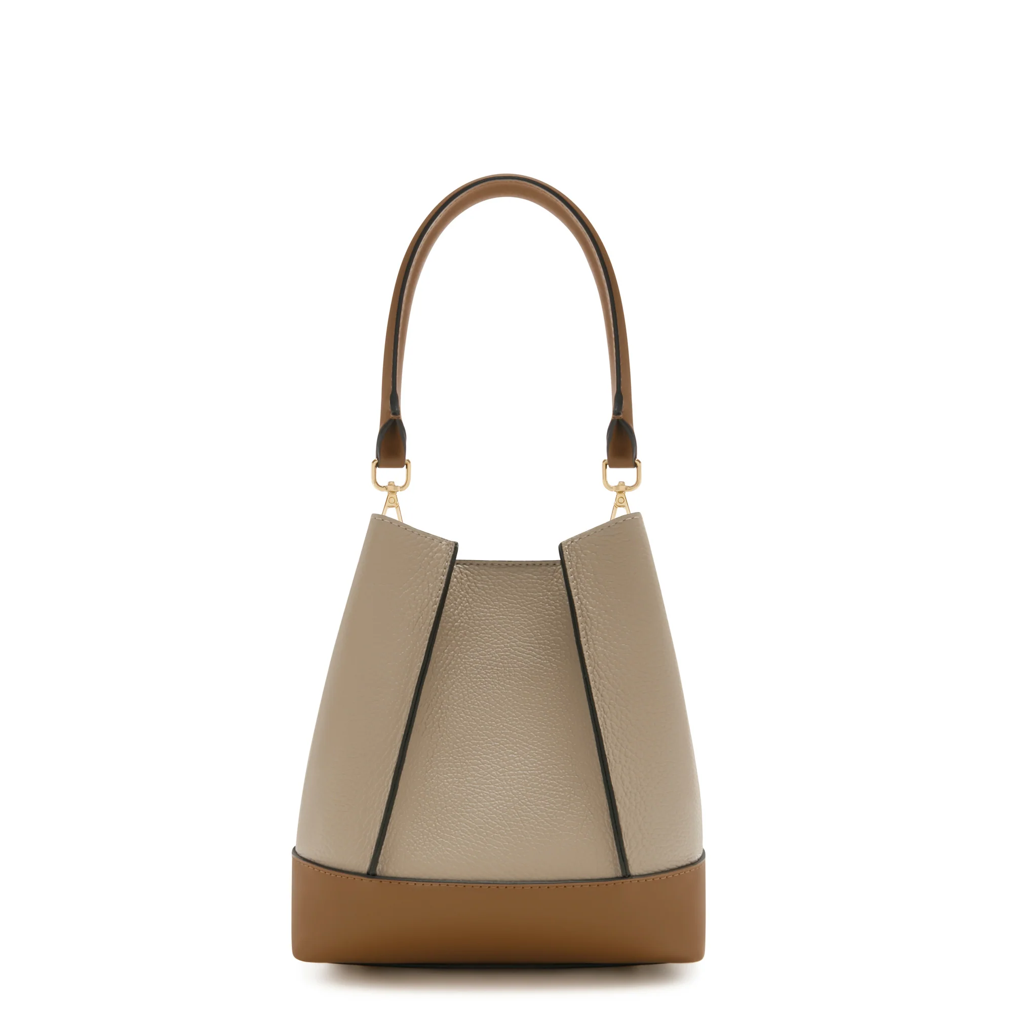 Femme Forte Minette taupe calfskin leather handbag - Image 6