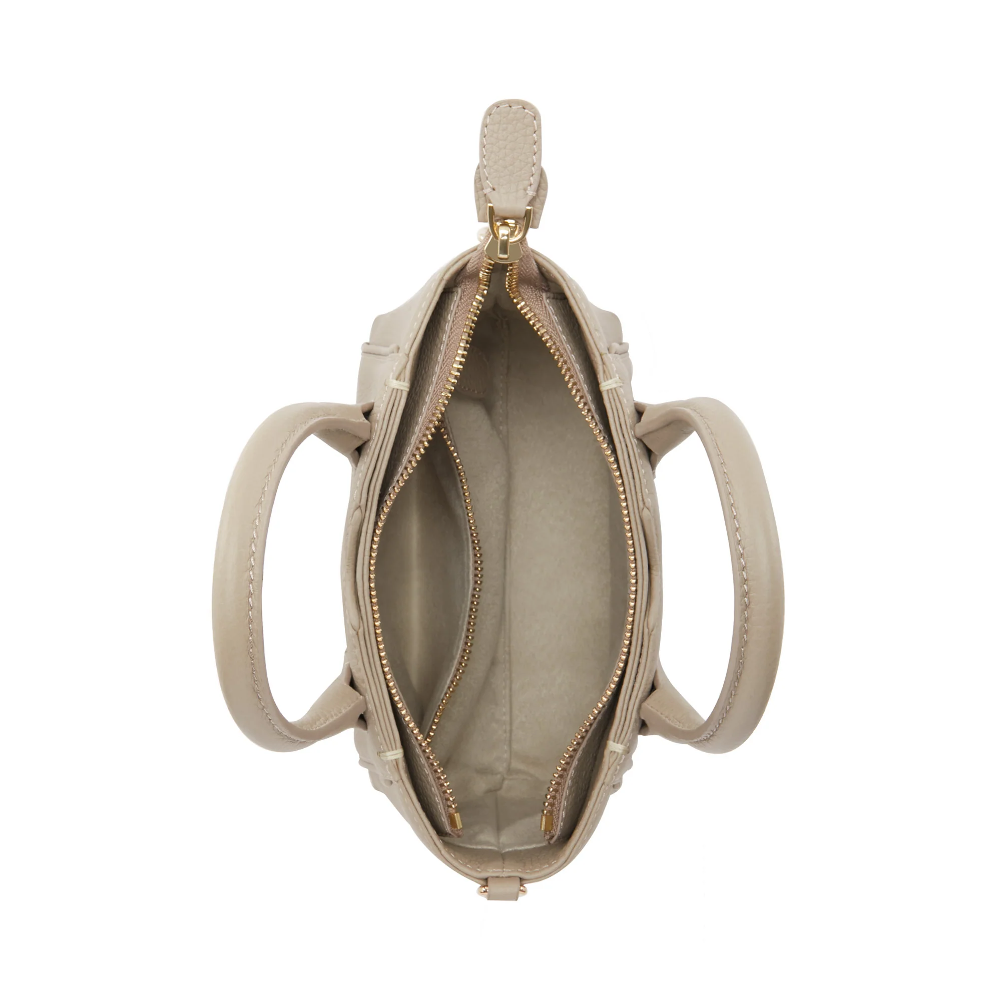 Honoré Cloe Mini taupe calfskin leather handbag - Image 8
