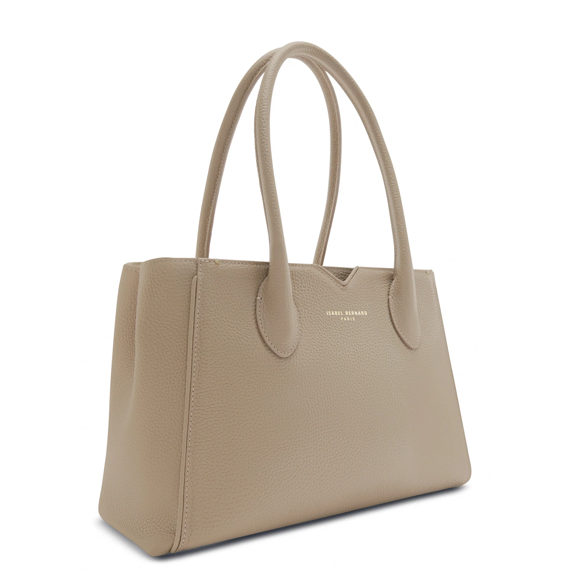 Honoré Cloe Midi taupe calfskin leather handbag - Image 4