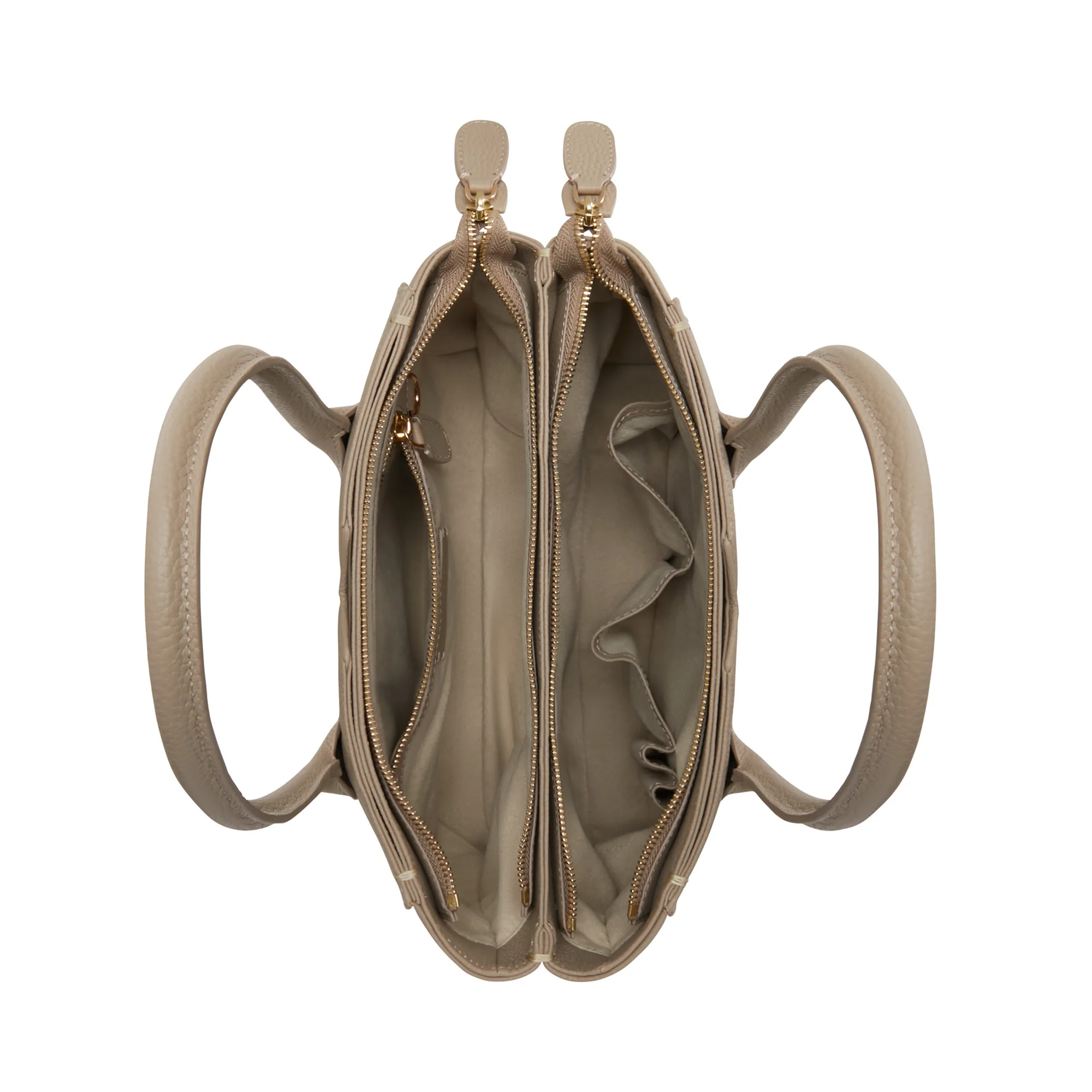 Honoré Cloe Midi taupe calfskin leather handbag - Image 7