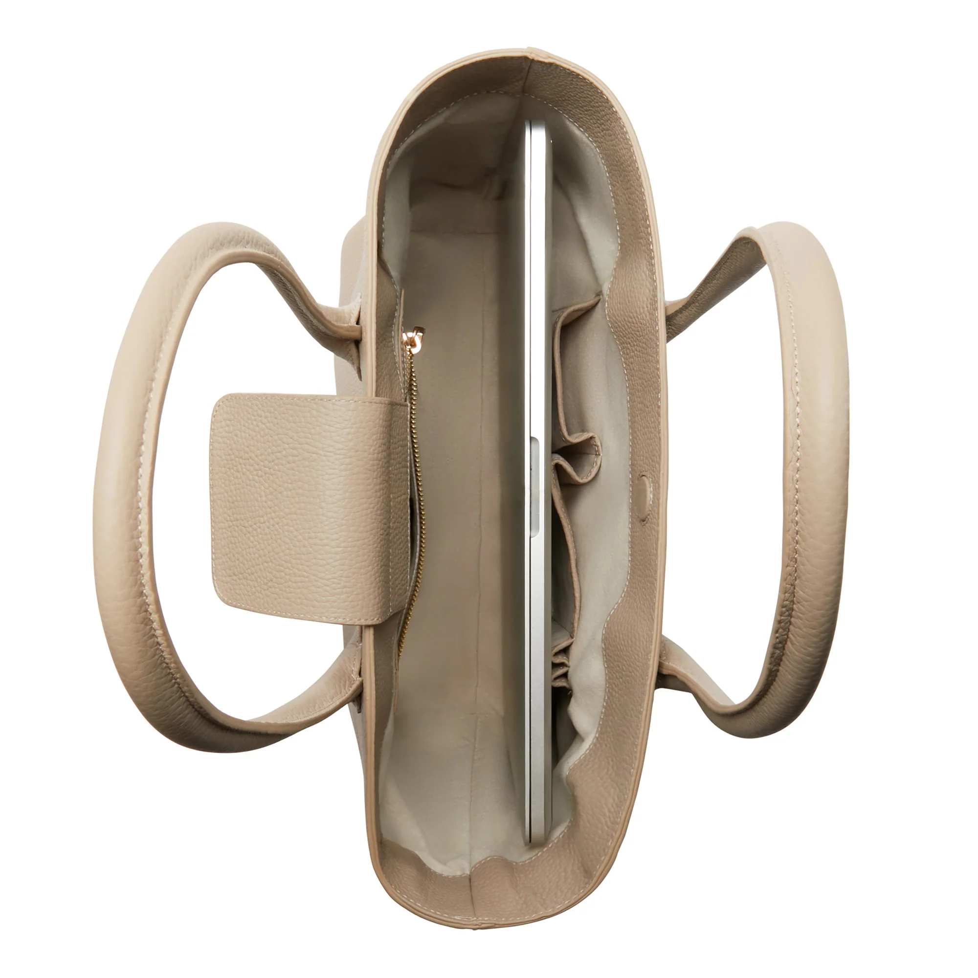 Honoré Lysanne taupe calfskin leather shopper - Image 7