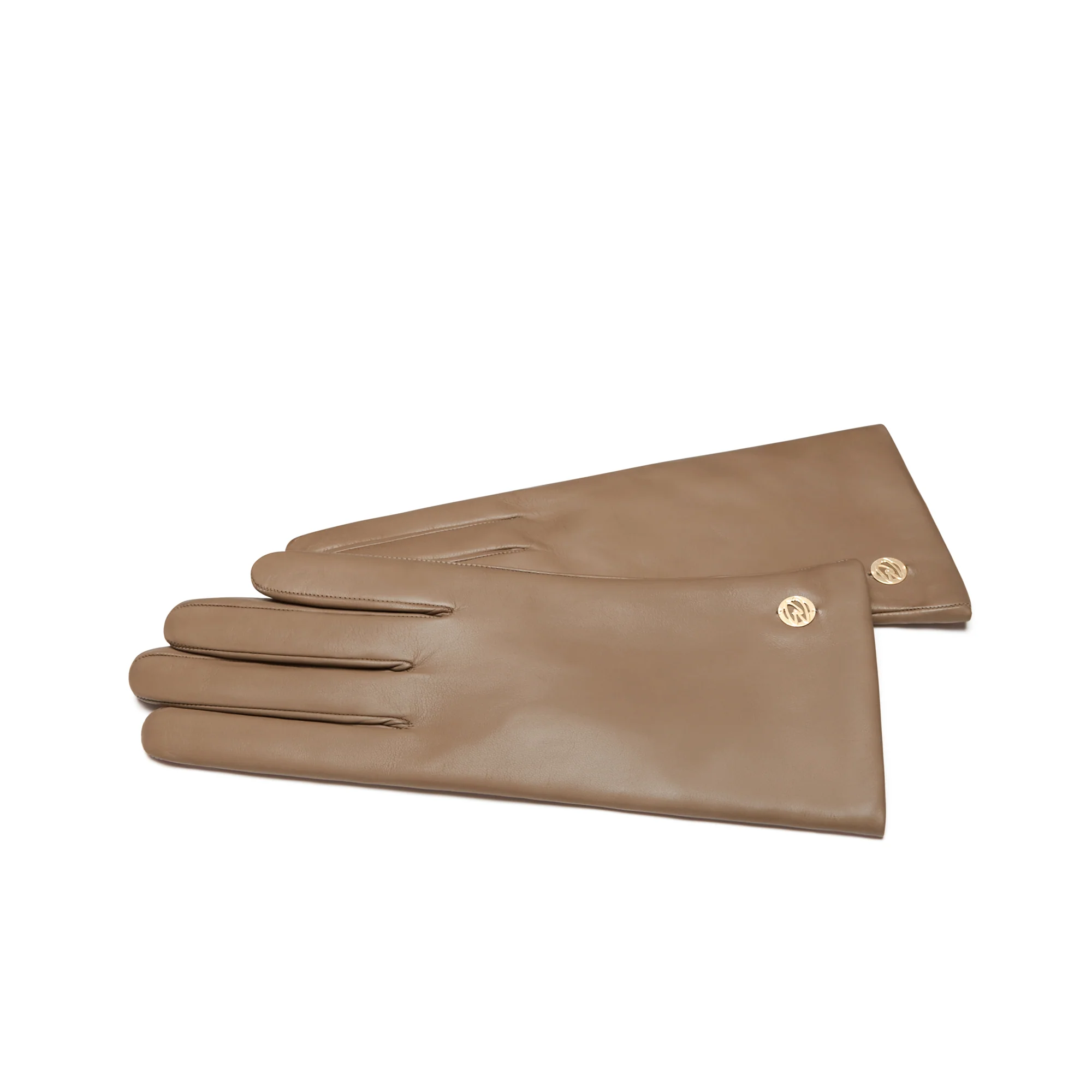 Honoré Eleanor taupe goatskin leather gloves - Image 5