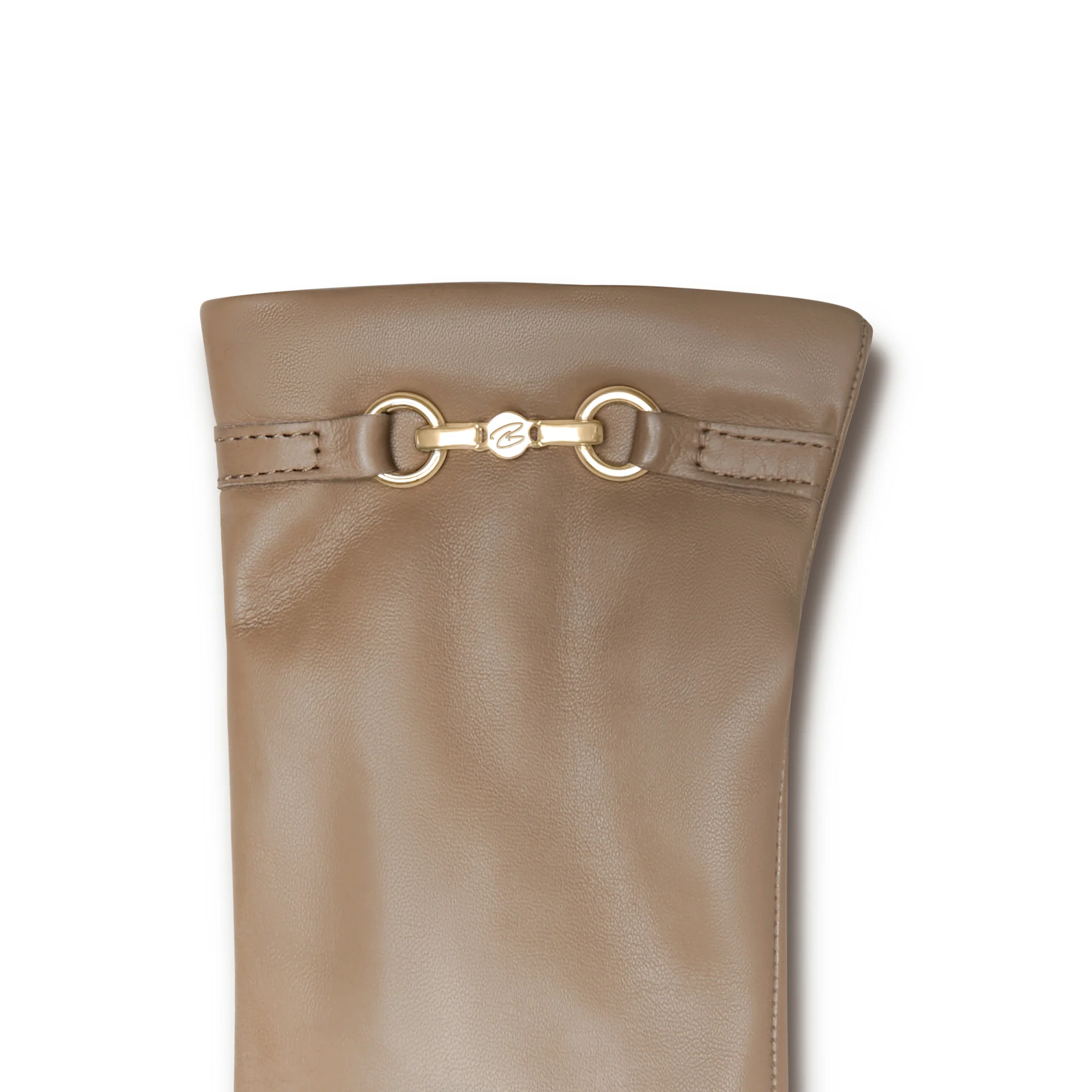Honoré Marcelia taupe goatskin leather gloves - Image 6