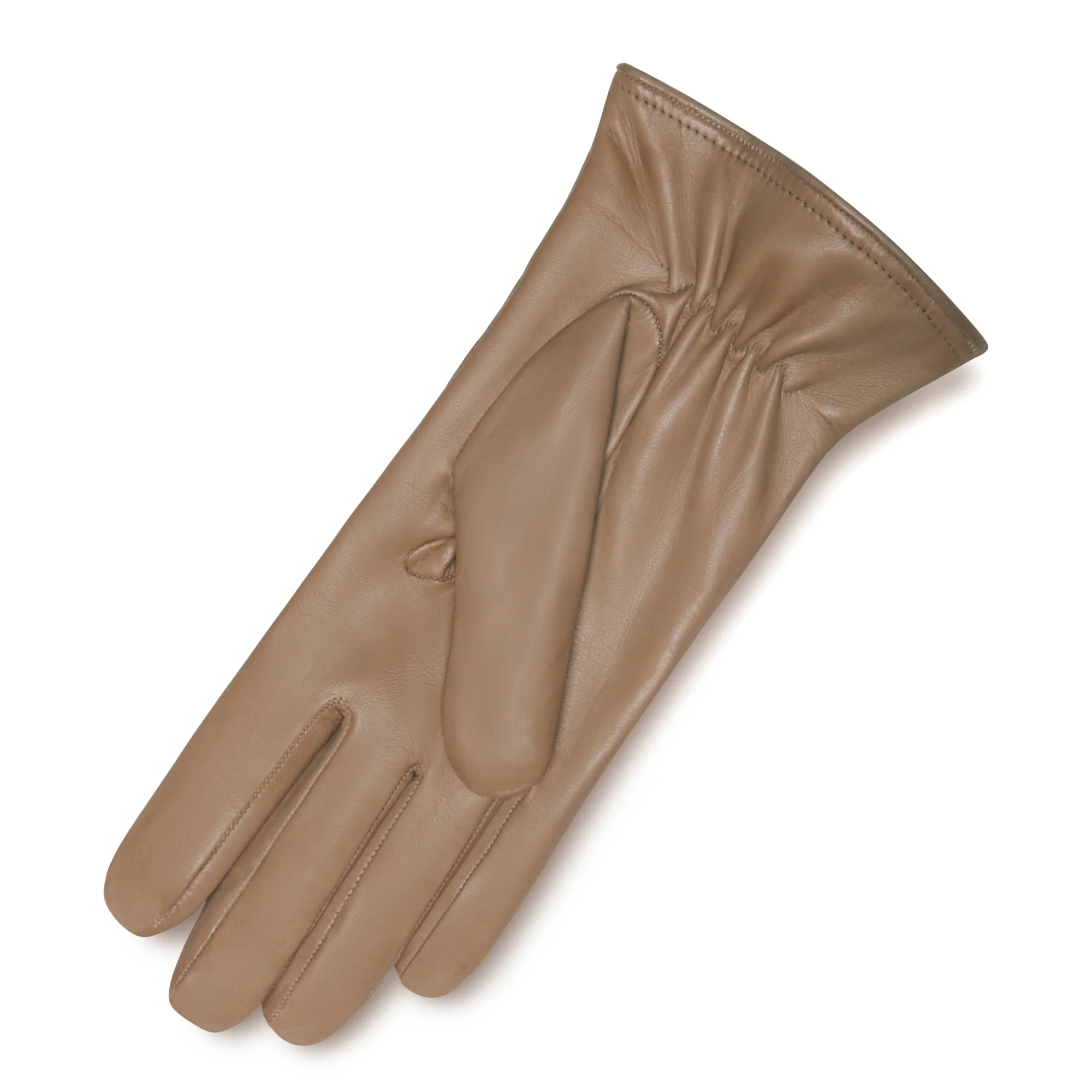 Honoré Rosette taupe goatskin leather gloves - Image 4