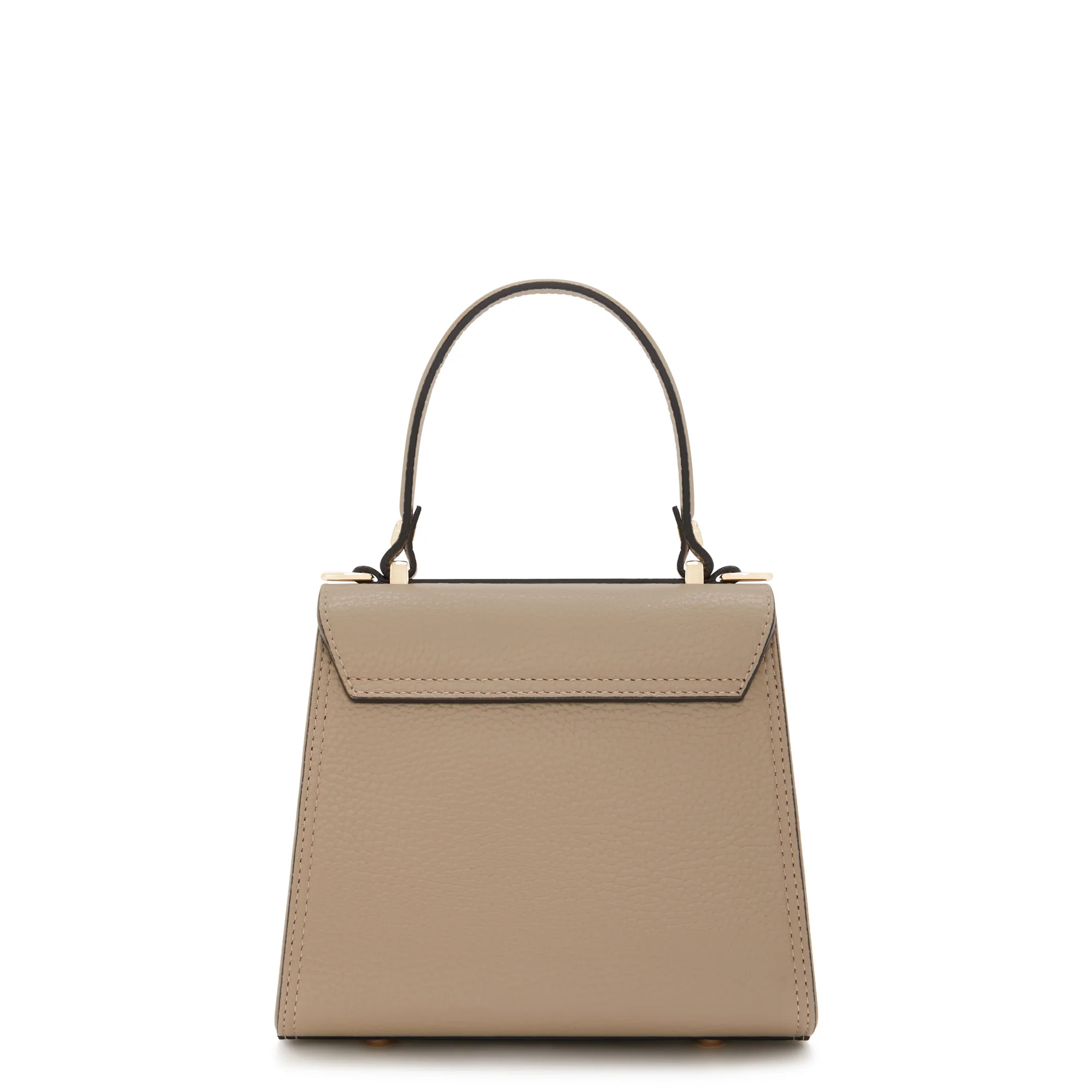 Femme Forte Simone Mini taupe leather handbag calfskin leather - Image 6