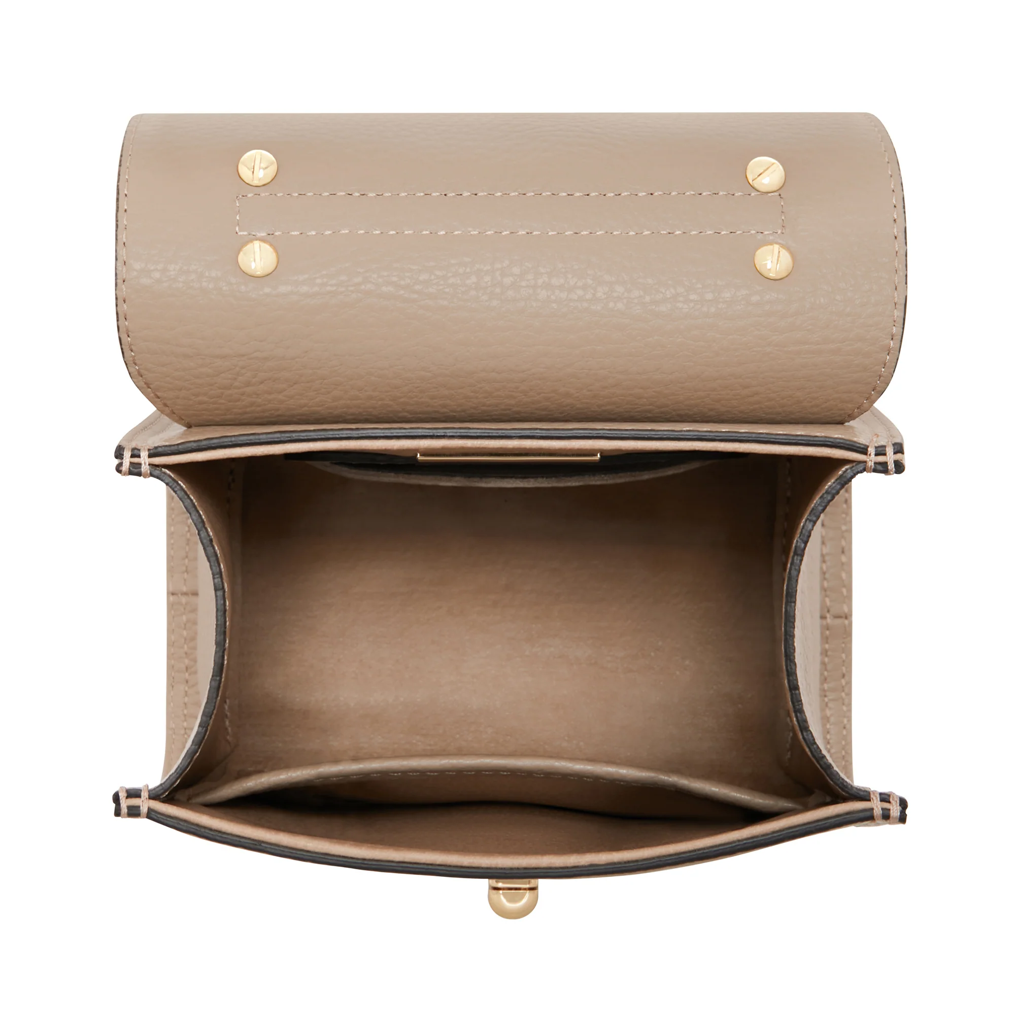 Femme Forte Simone Mini taupe leather handbag calfskin leather - Image 7