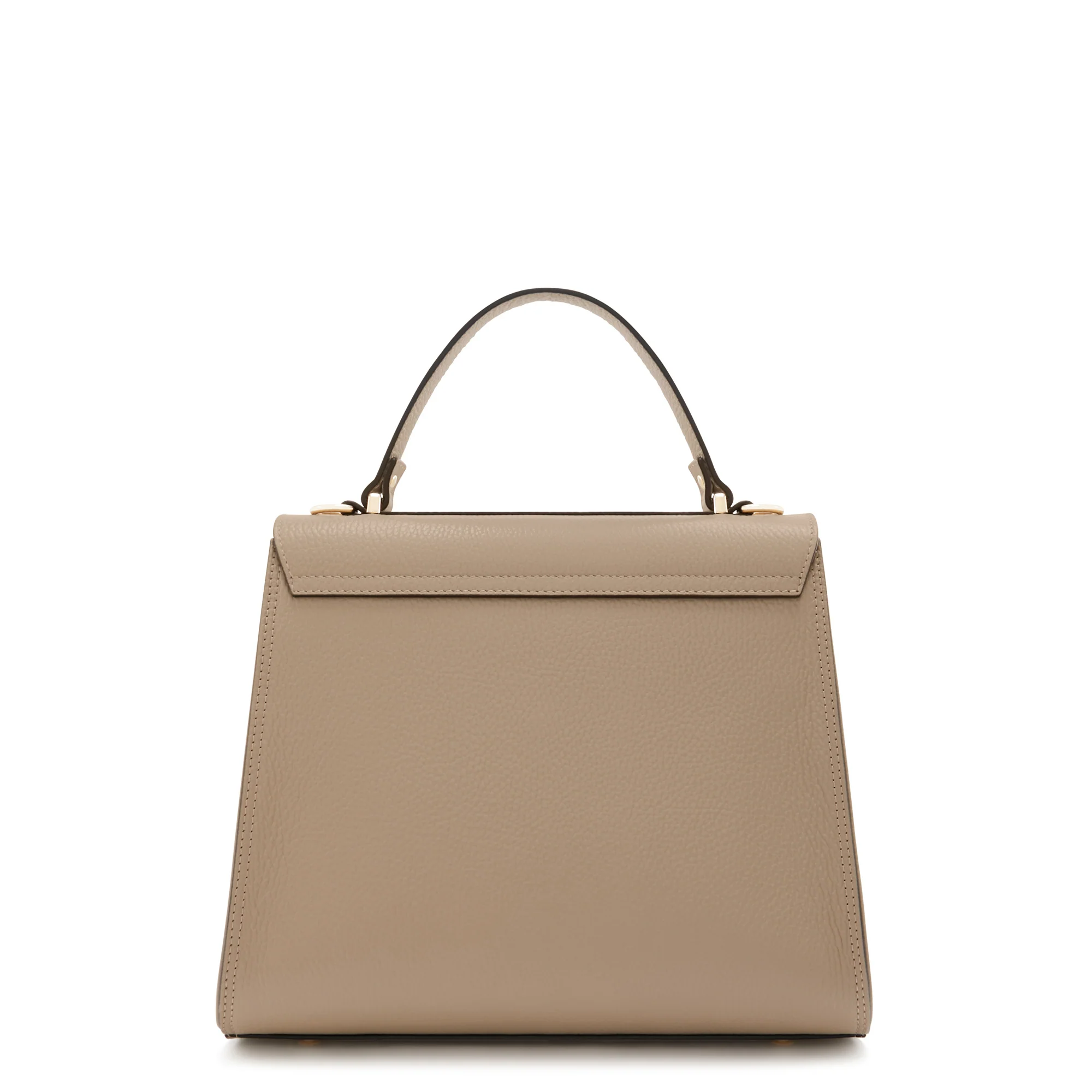 Femme Forte Simone Midi taupe leather handbag calfskin leather - Image 6