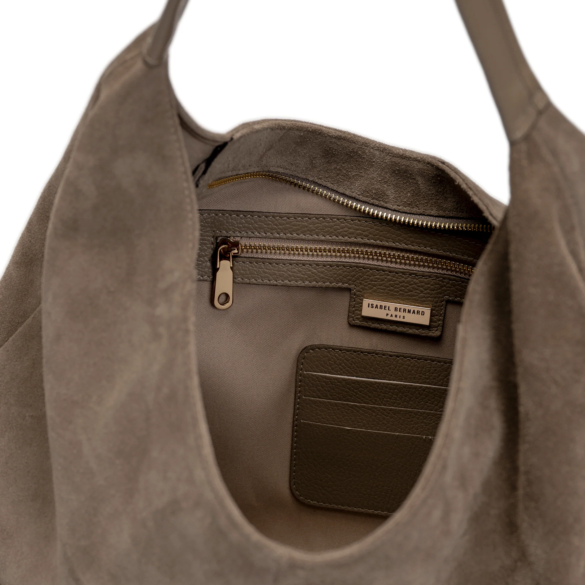 Honoré Grace taupe suede shoulder bag - Image 7
