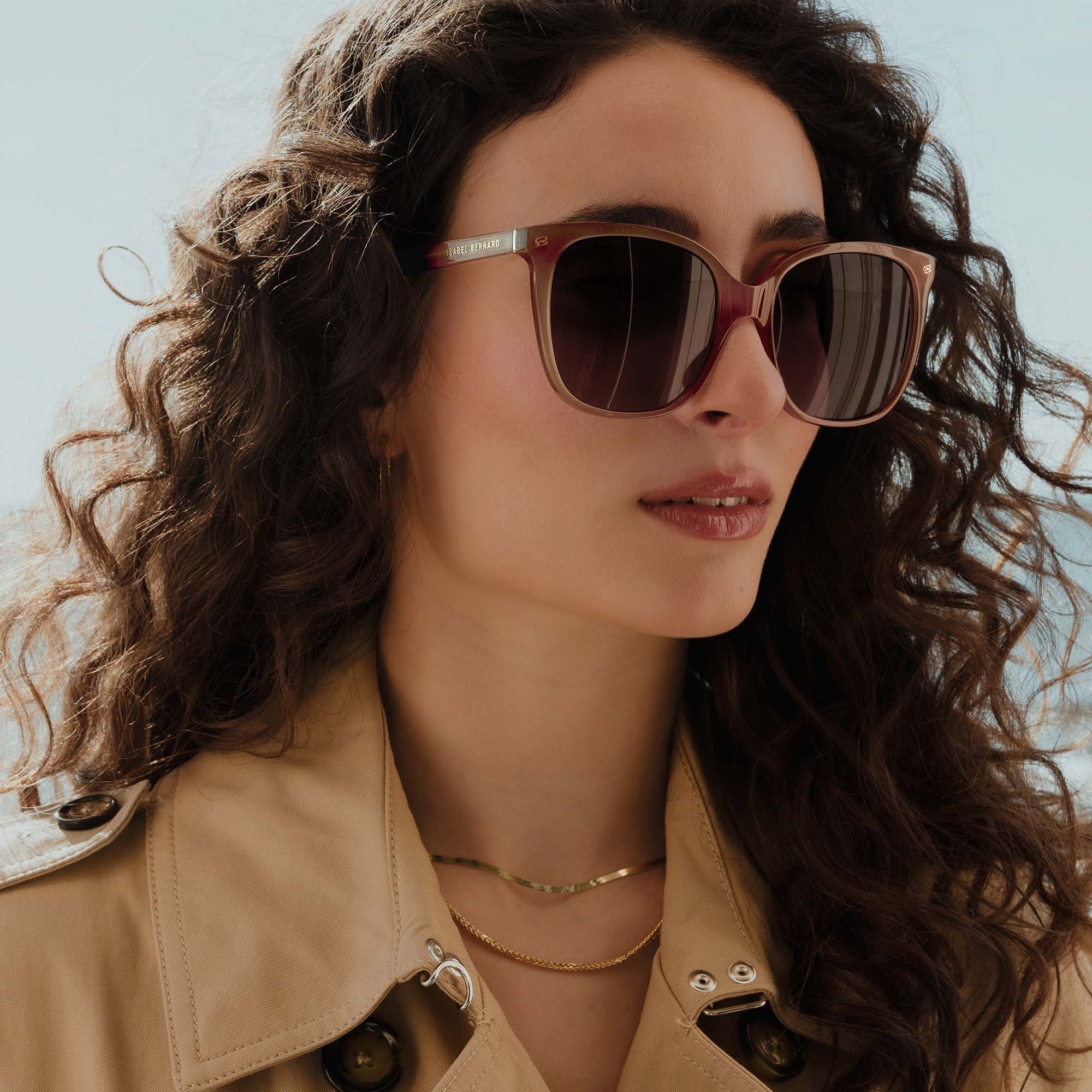 La Villette Raison transparant beige square sunglasses - Image 2