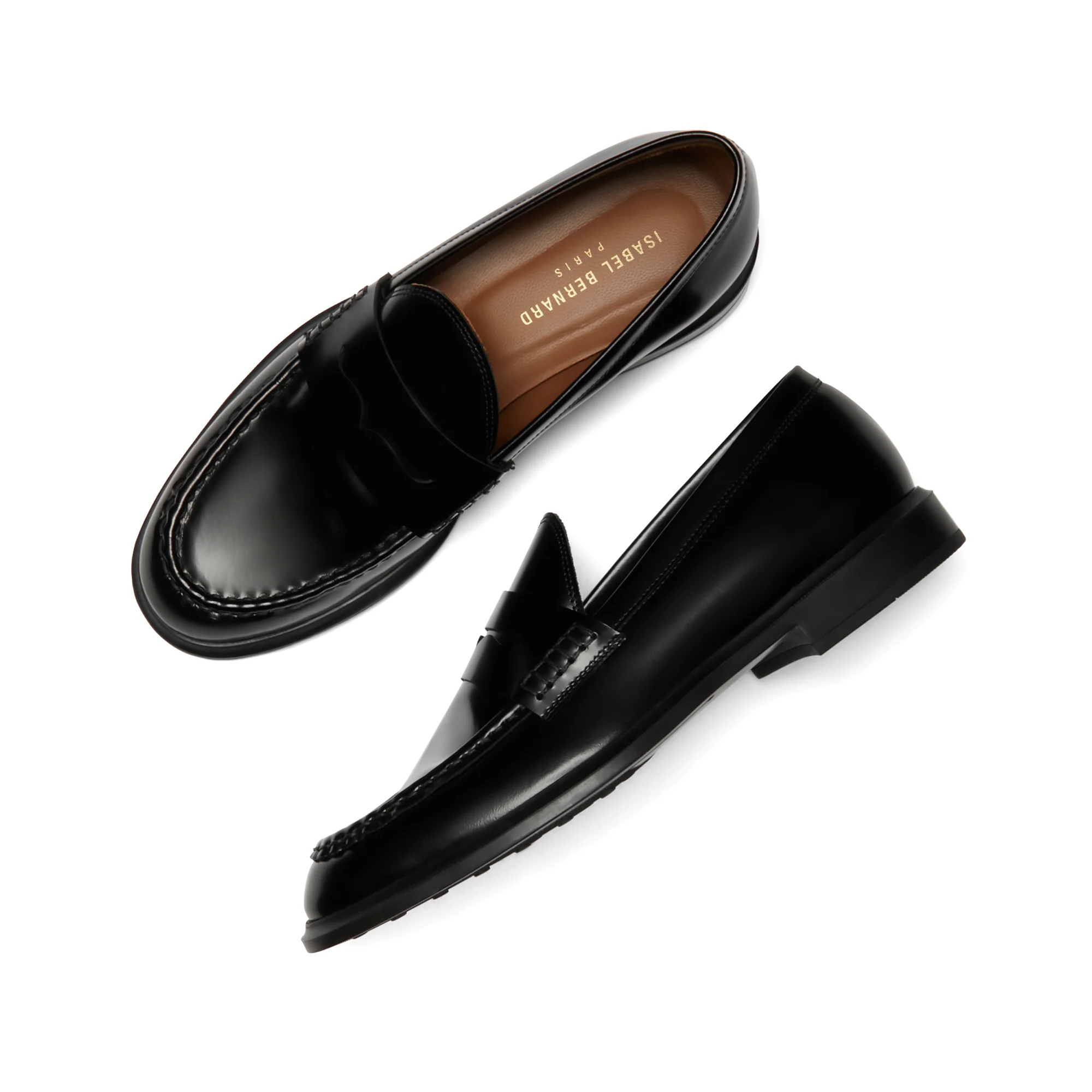 Vendôme Blandine black spazzolato leather loafers - Image 11