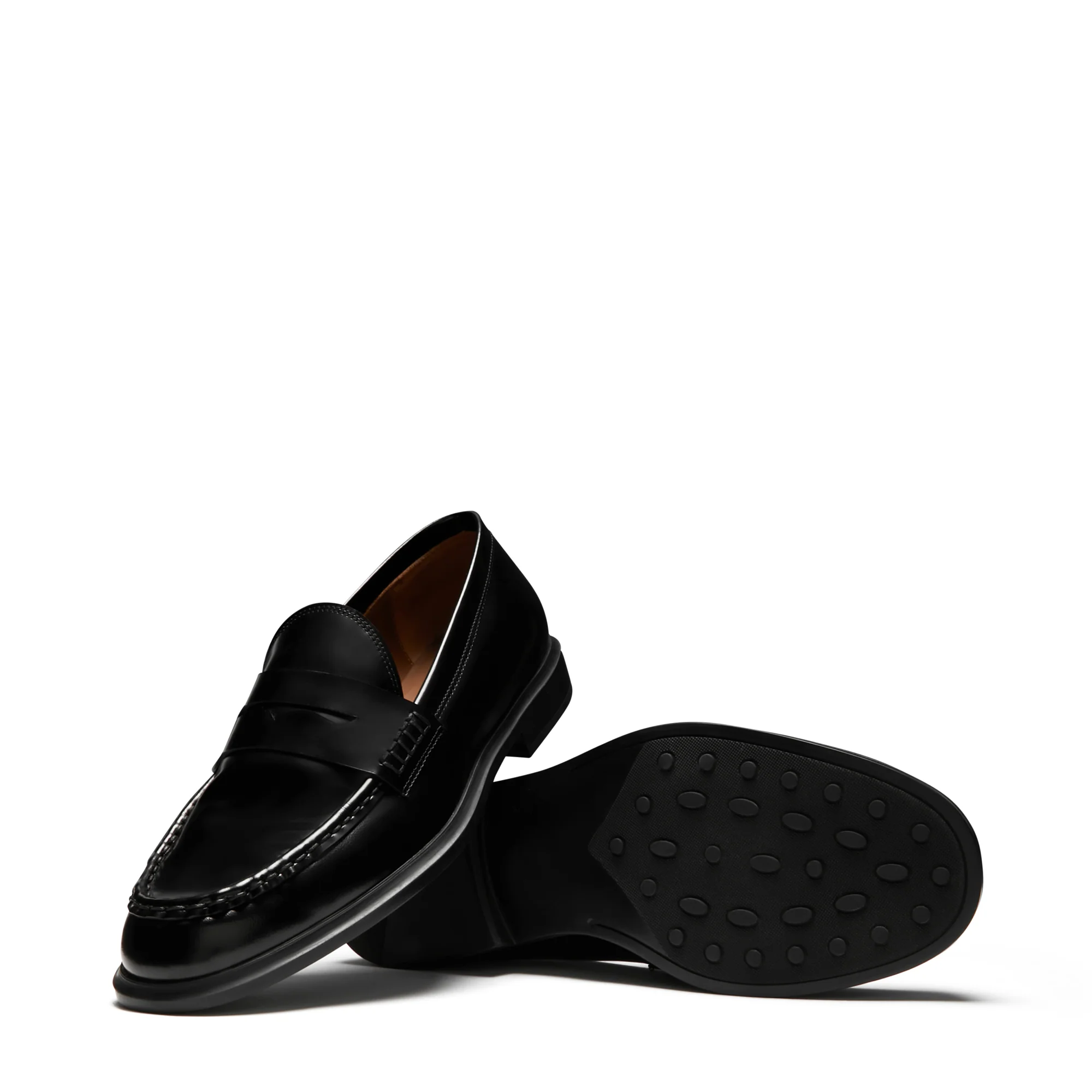 Vendôme Blandine black spazzolato leather loafers - Image 7