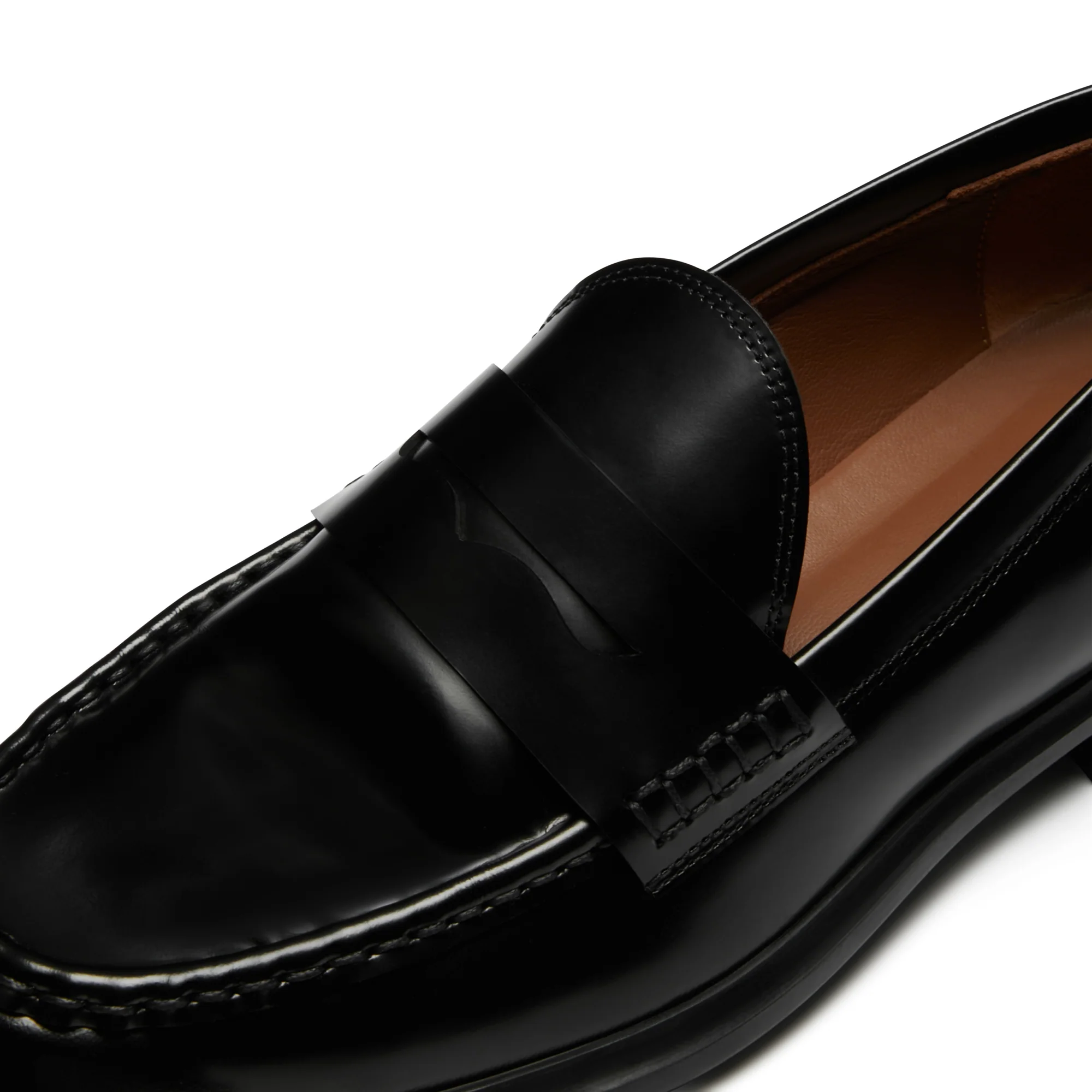 Vendôme Blandine black spazzolato leather loafers - Image 9