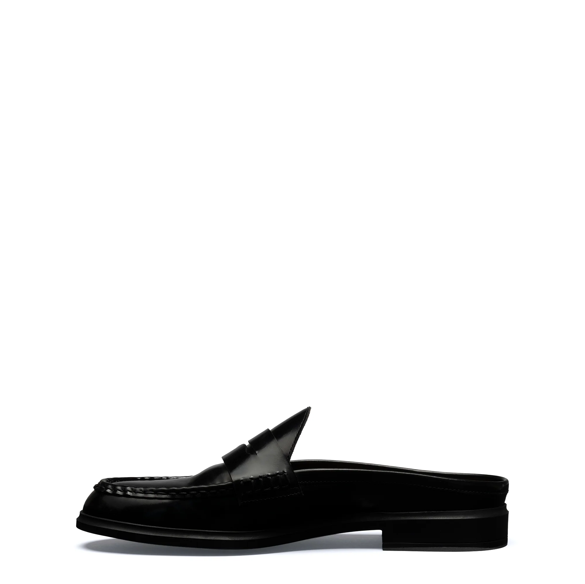 Vendôme Blandine black spazzolato leather mules - Image 5