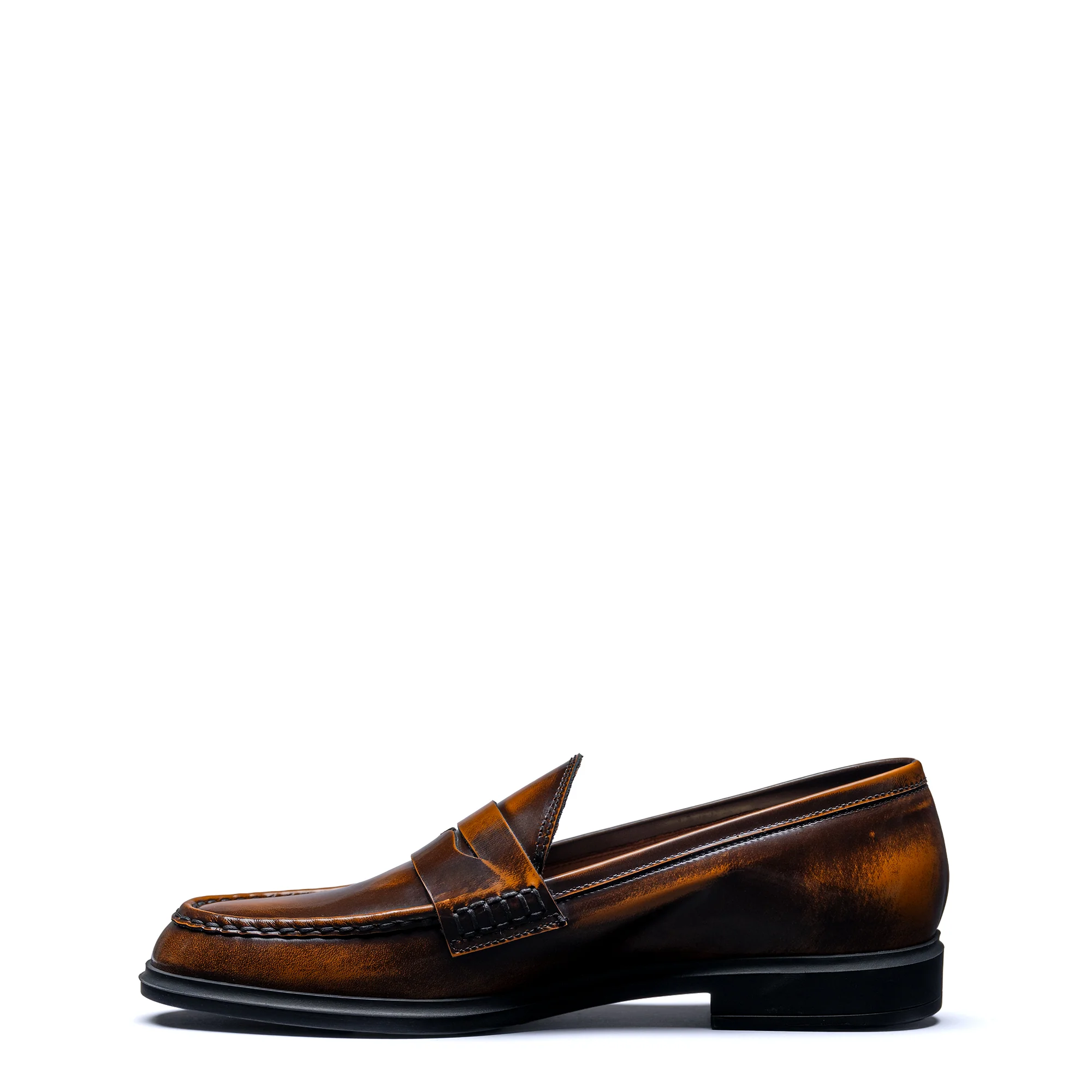Vendôme Blandine cognac spazzolato leather loafers - Image 4