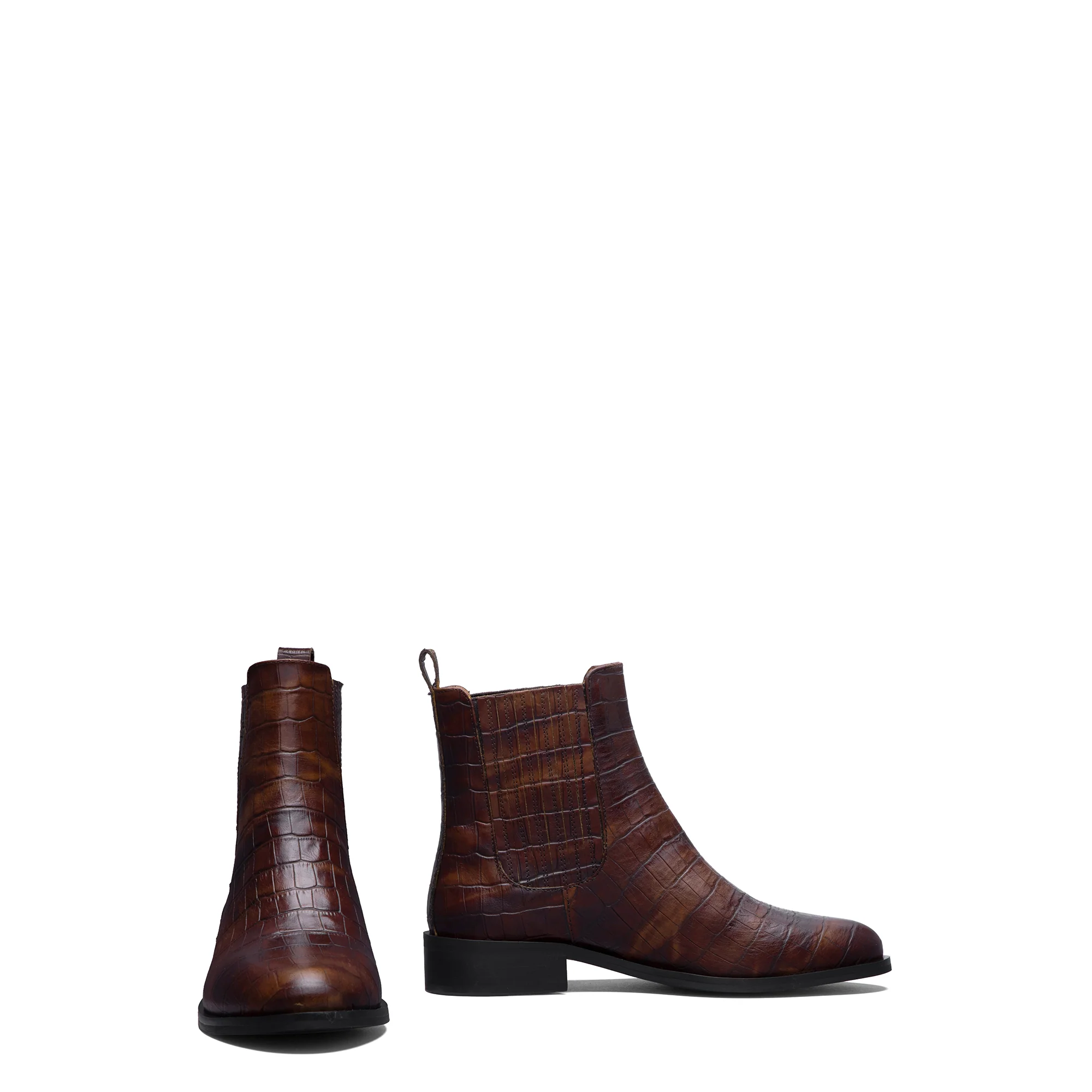 Vendôme Chey Croco Brown Calfskin Leather Chelsea Boots - Image 6