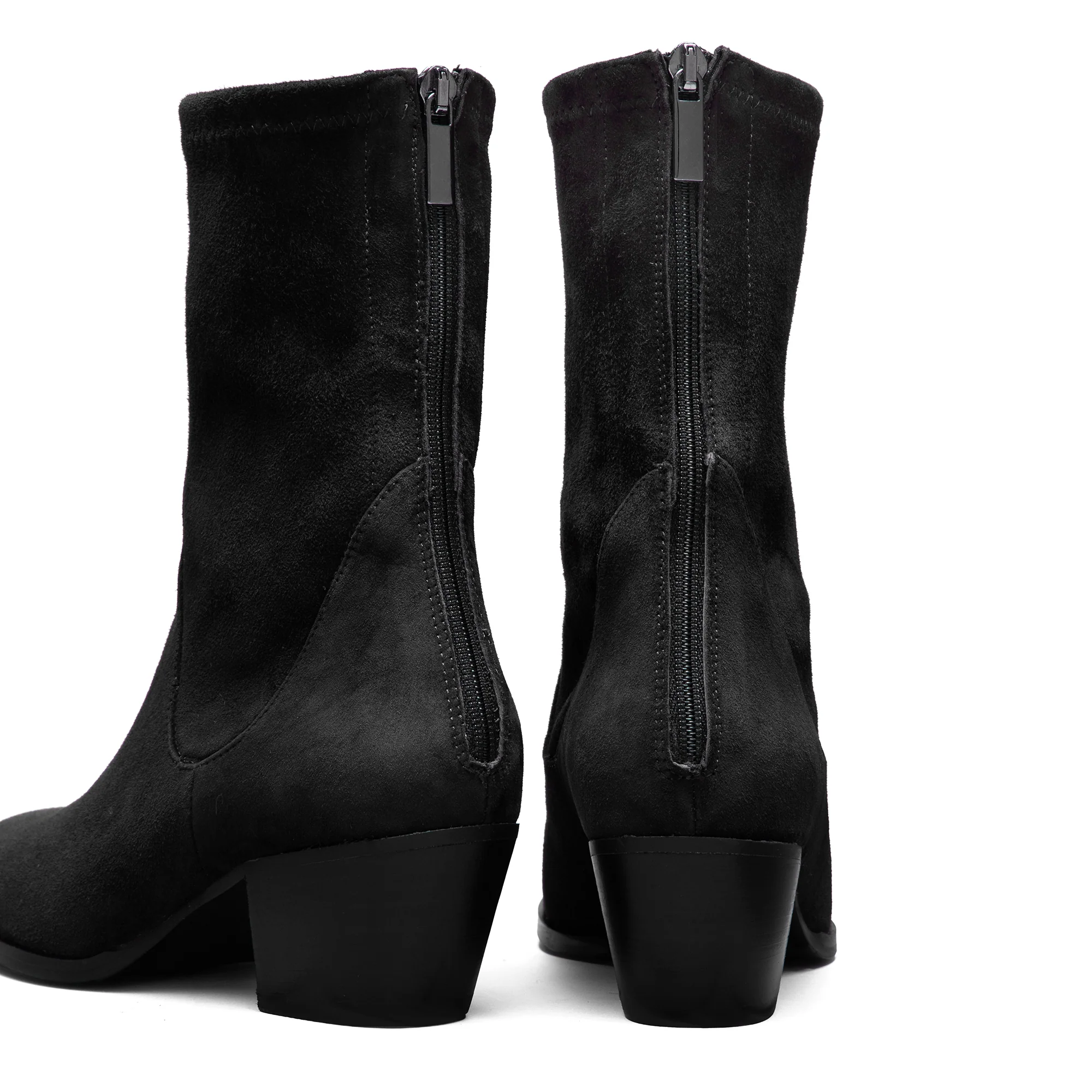 Vendôme Estelle Black Stretch Suede Boots - Image 5