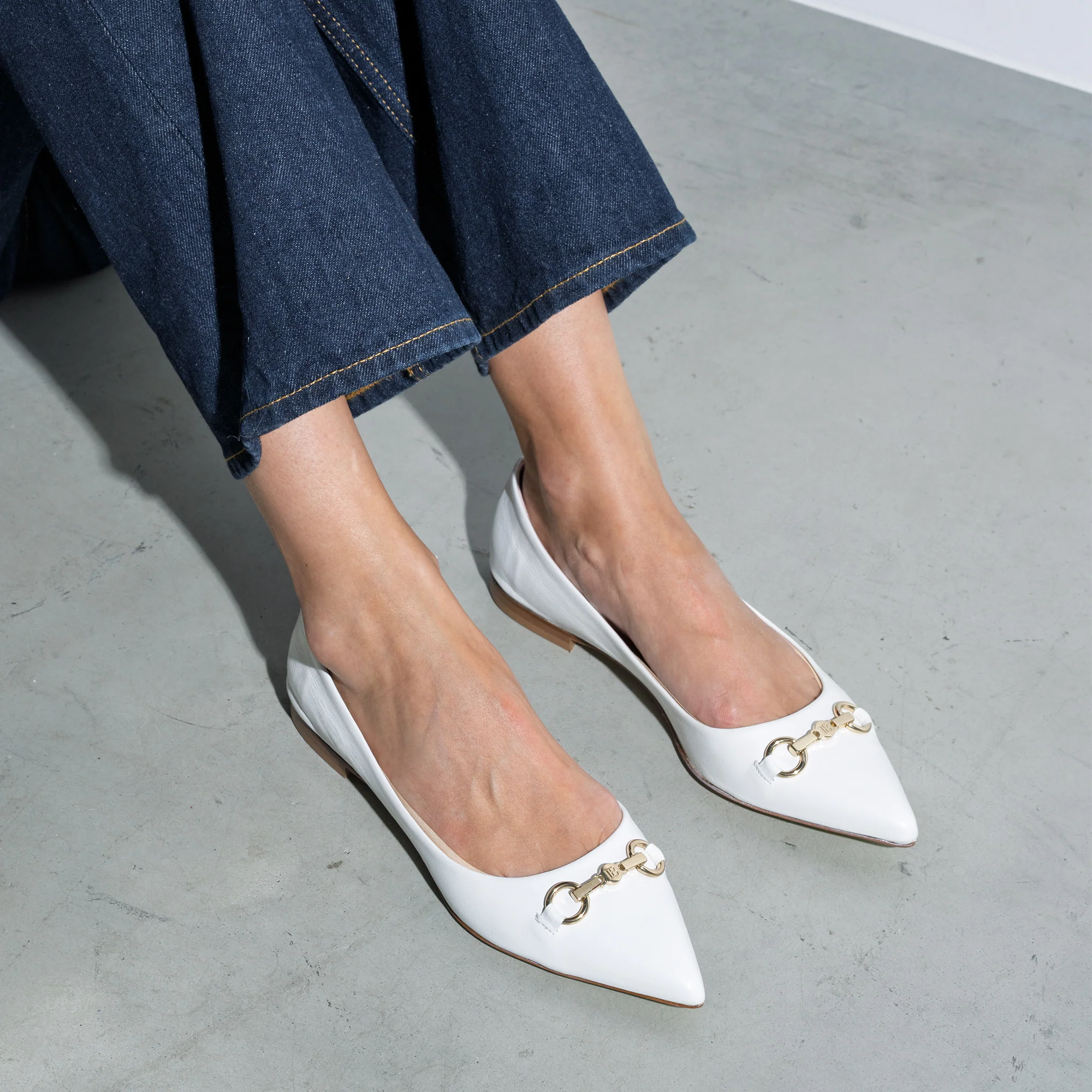 Vendôme Elita white calfskin leather ballerinas - Image 2