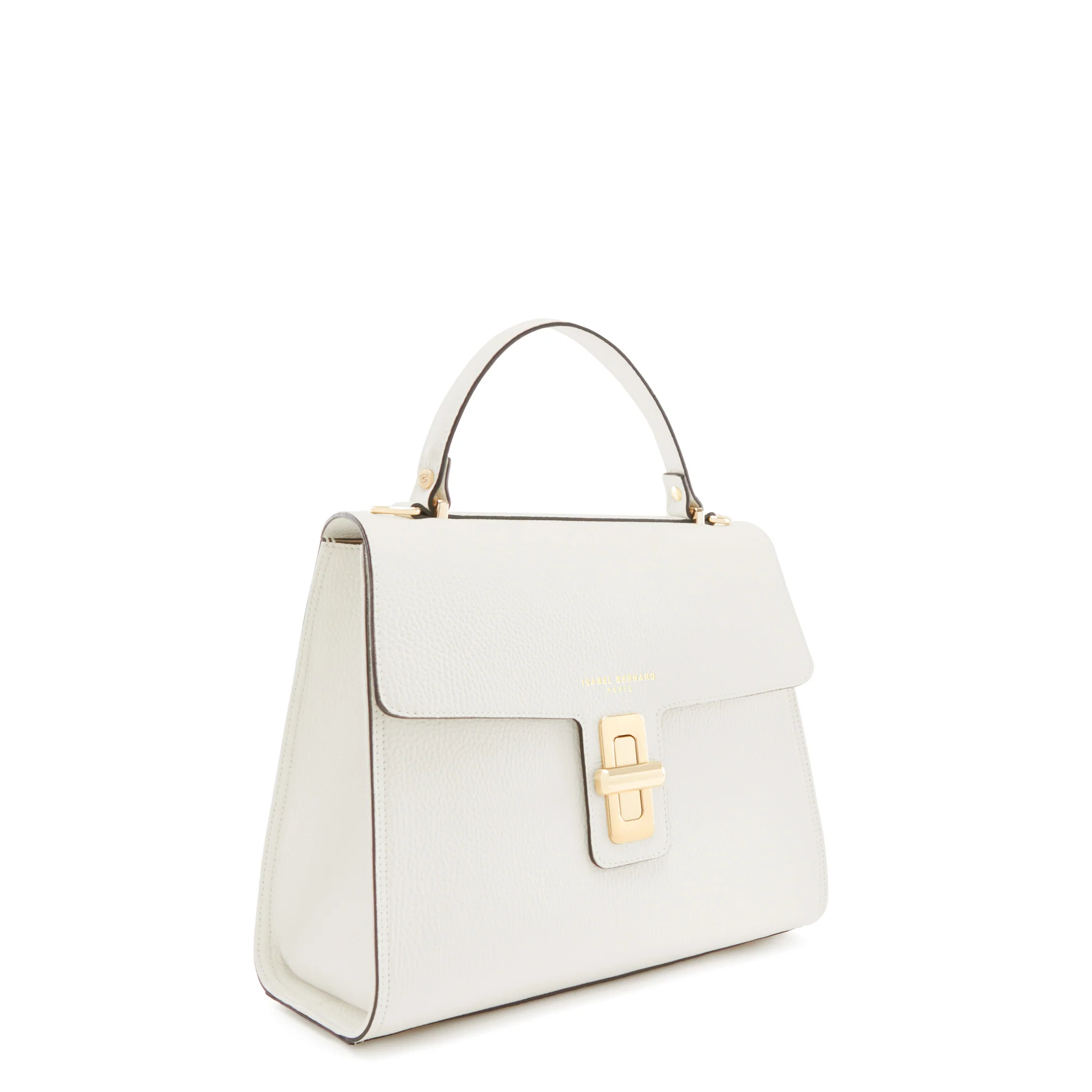 Femme Forte Simone Midi white leather handbag calfskin leather - Image 6